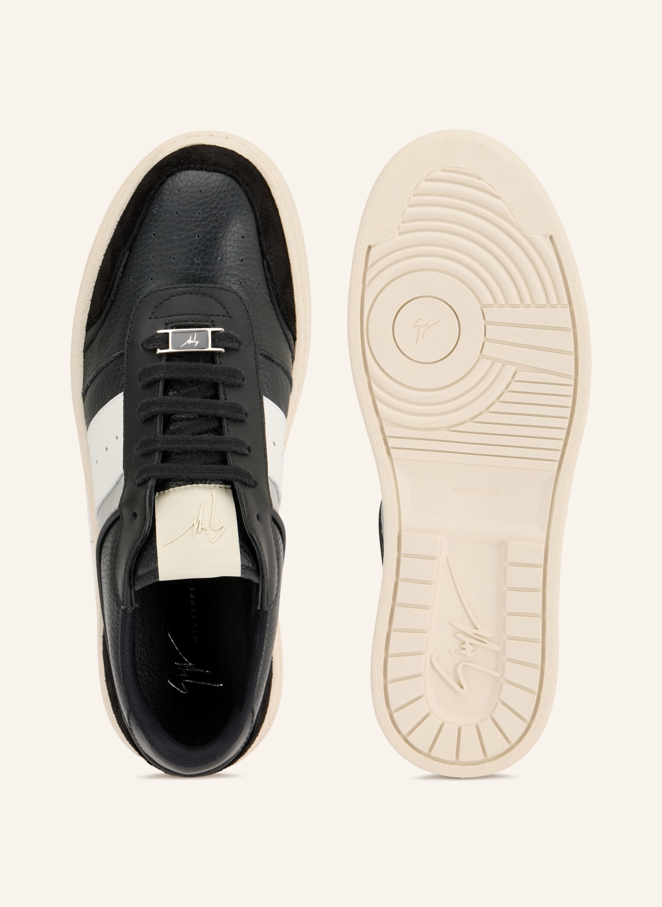 GIUSEPPE ZANOTTI DESIGN Sneaker GZ94: ZWART / GRIJS / WIT