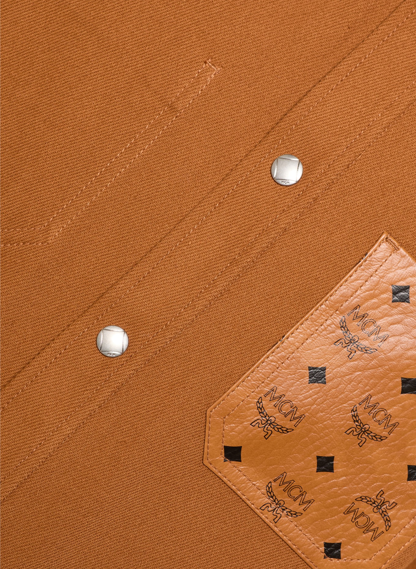 MCM Overhemd met korte mouwen, Comfort Fit: COGNAC / ZWART