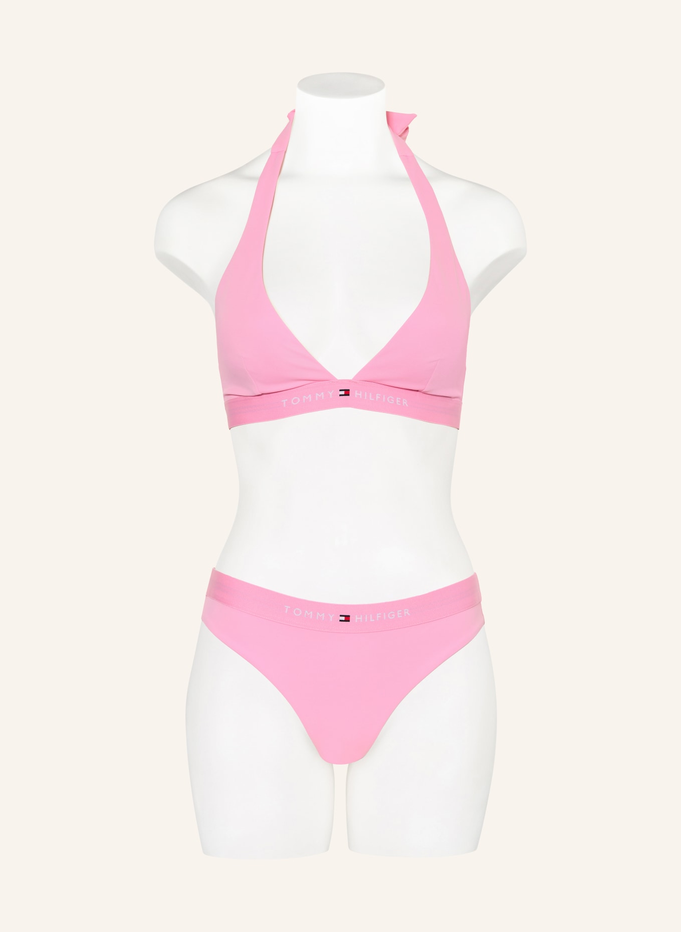 TOMMY HILFIGER Górna część bikini z wiązaniem na szyi: RÓŻOWY