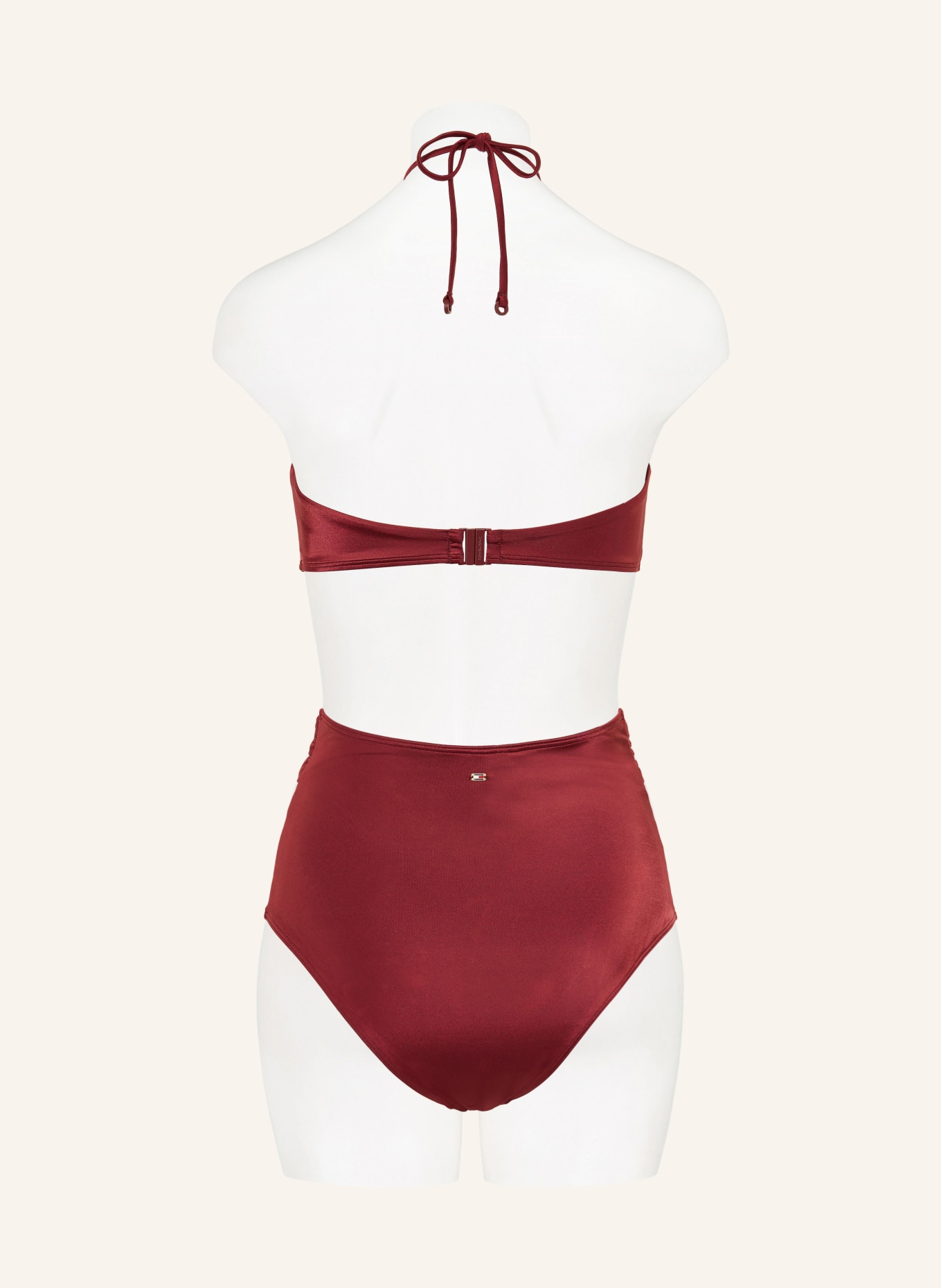 TOMMY HILFIGER Bas de bikini taille haute: ROUGE FONCÉ