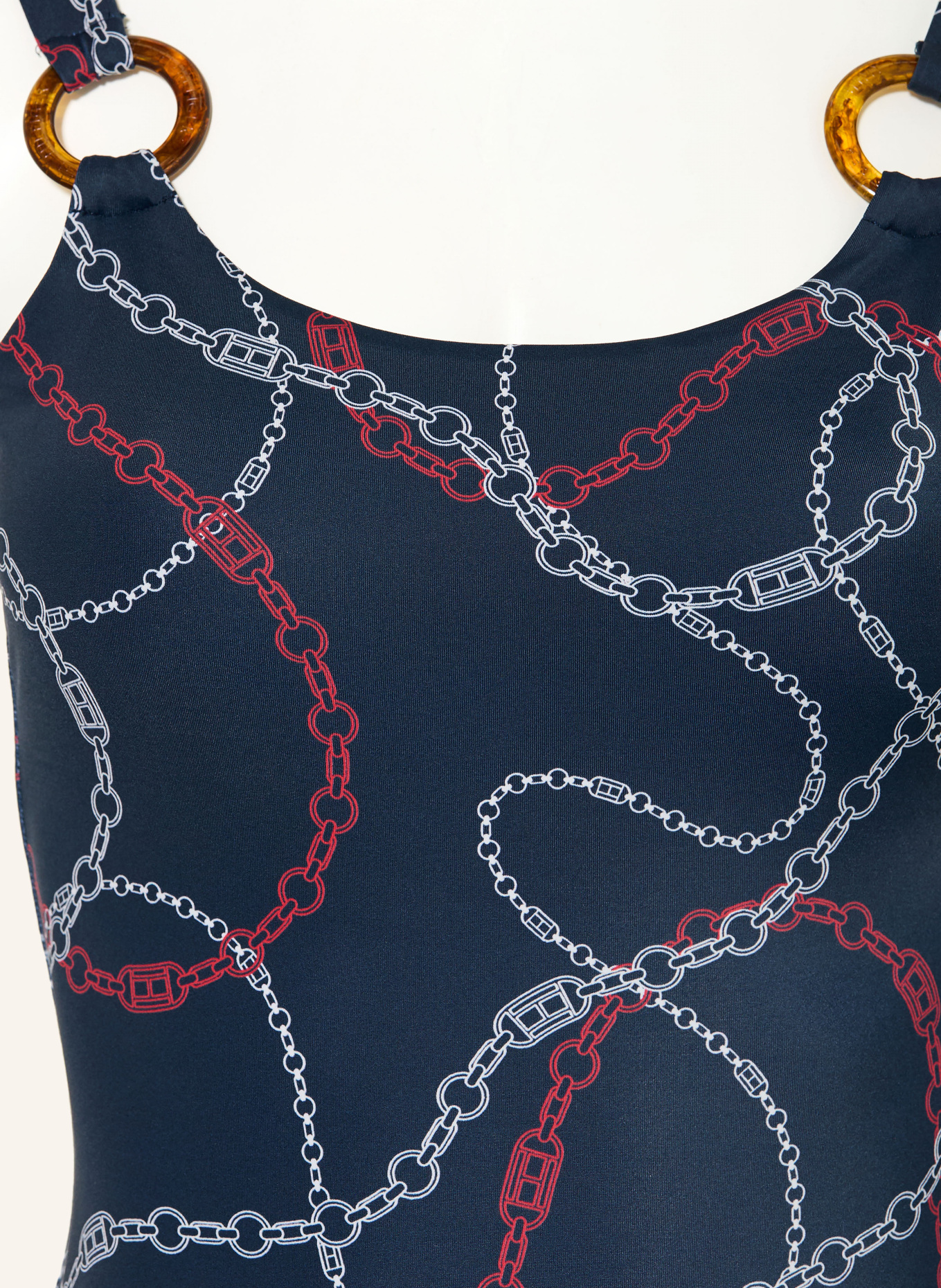 TOMMY HILFIGER maillot de bain: BLEU FONCÉ / ROUGE FONCÉ / BLANC