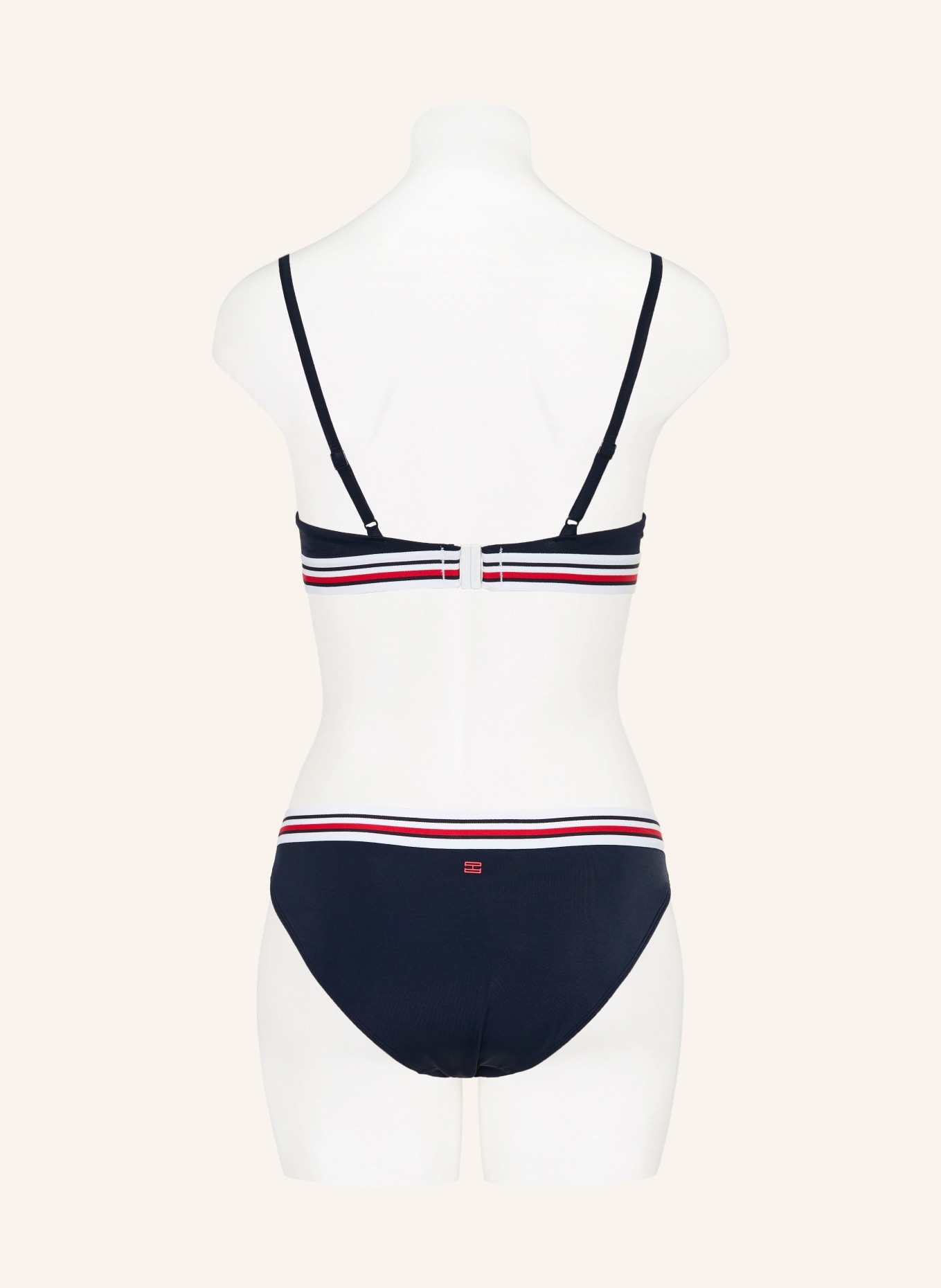 TOMMY HILFIGER Basic-Bikini-Hose: DUNKELBLAU / ROT / WEISS