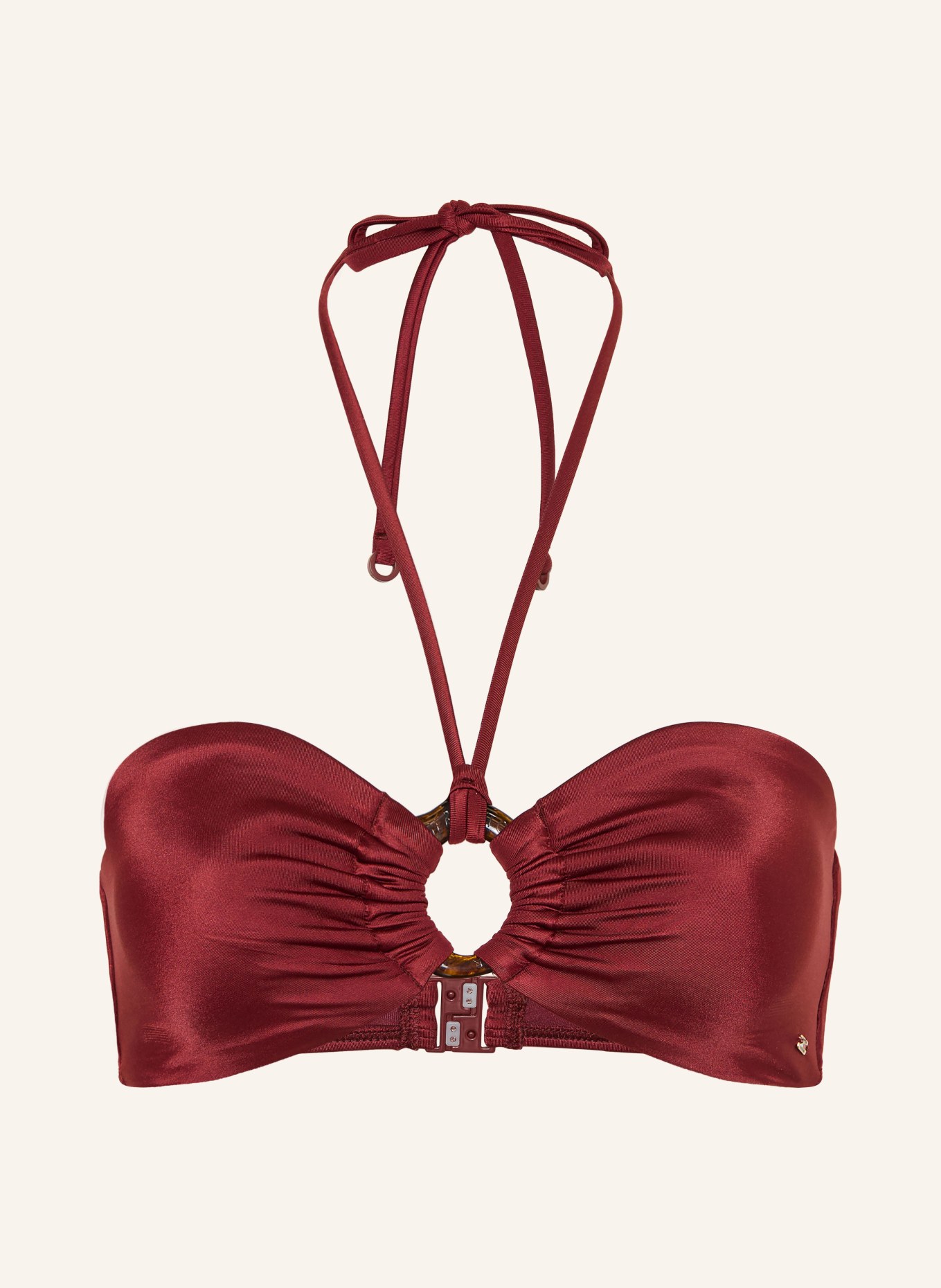 TOMMY HILFIGER Bandeau-Bikini-Top: DUNKELROT