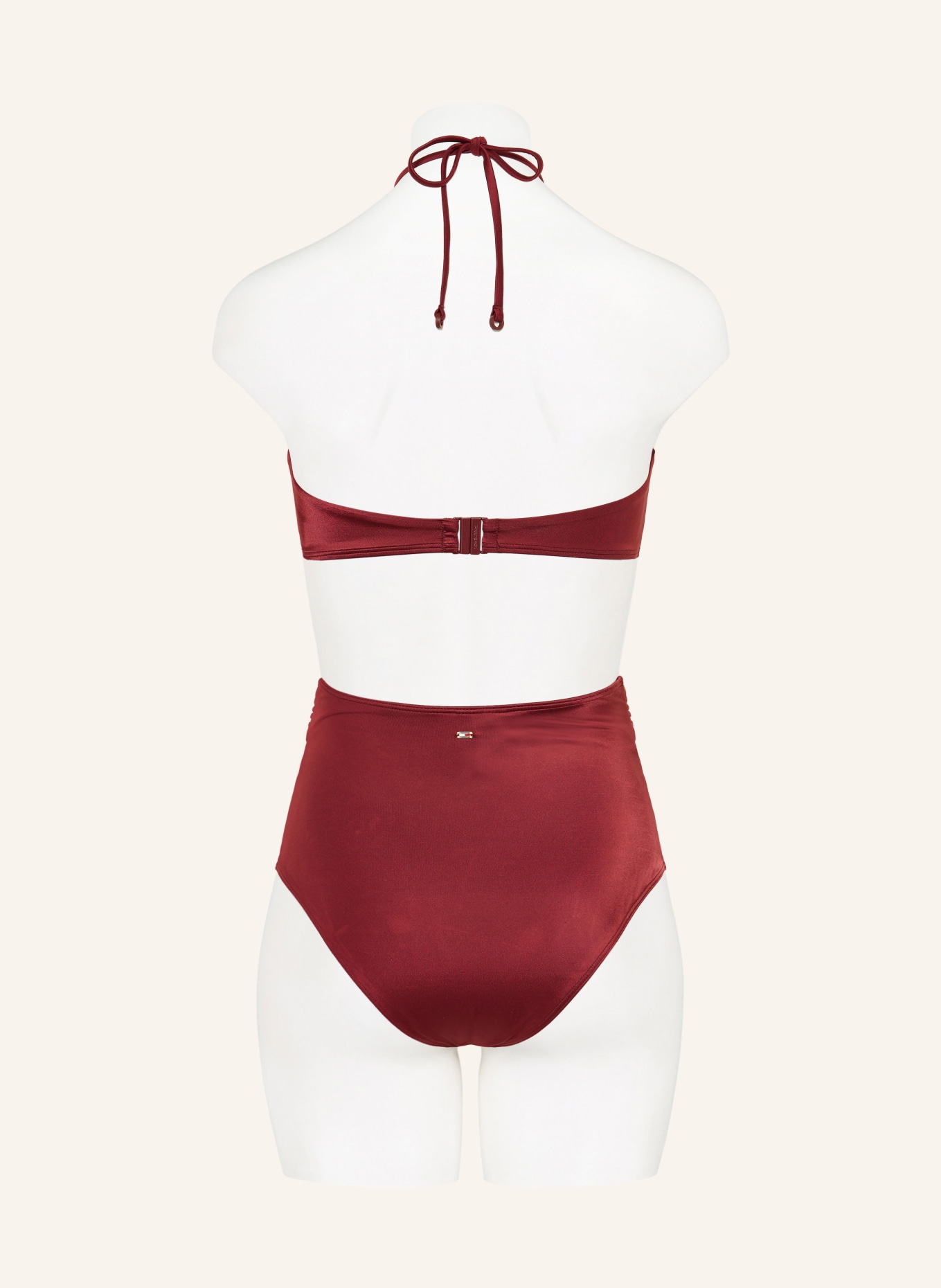TOMMY HILFIGER Bandeau-Bikini-Top: DUNKELROT