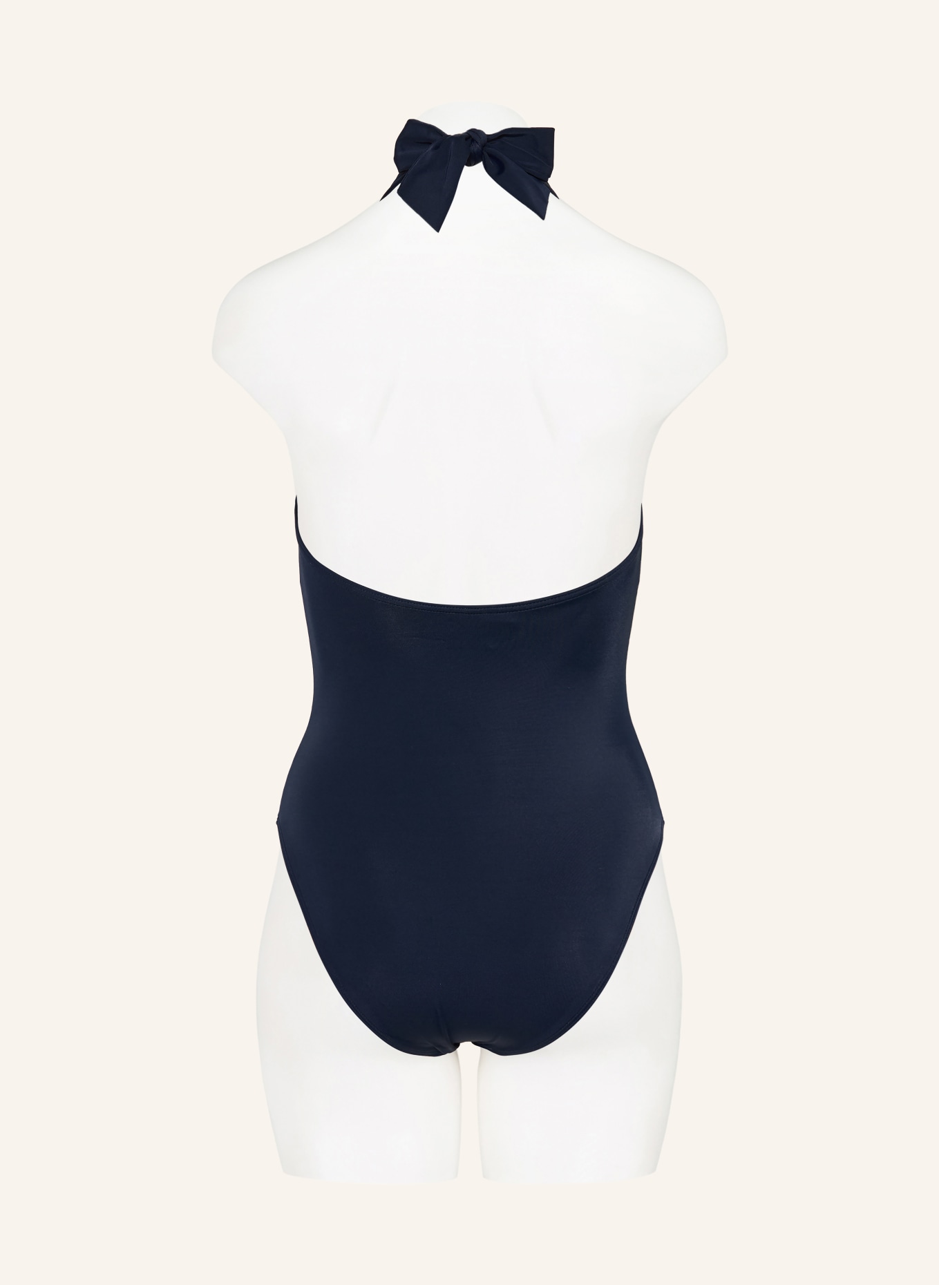 TOMMY HILFIGER Neckholder-Badeanzug: DUNKELBLAU / ROT / WEISS