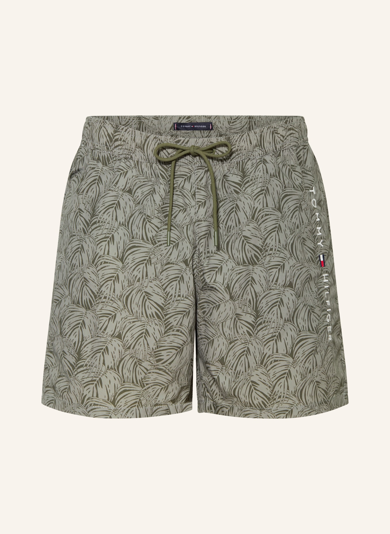 TOMMY HILFIGER plavky: ZELENÁ / BÍLÁ