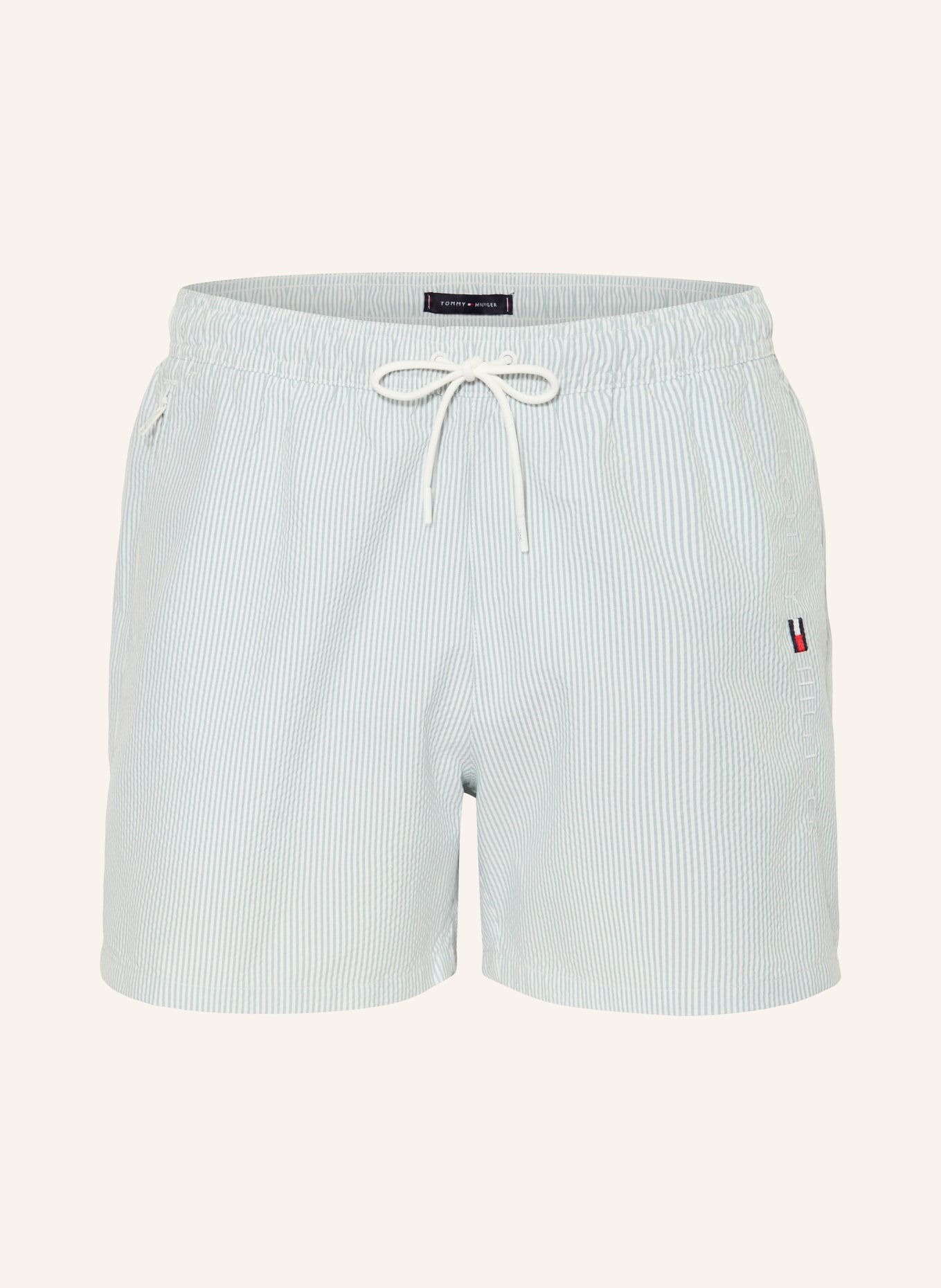 TOMMY HILFIGER zwemshort: MINT / WIT