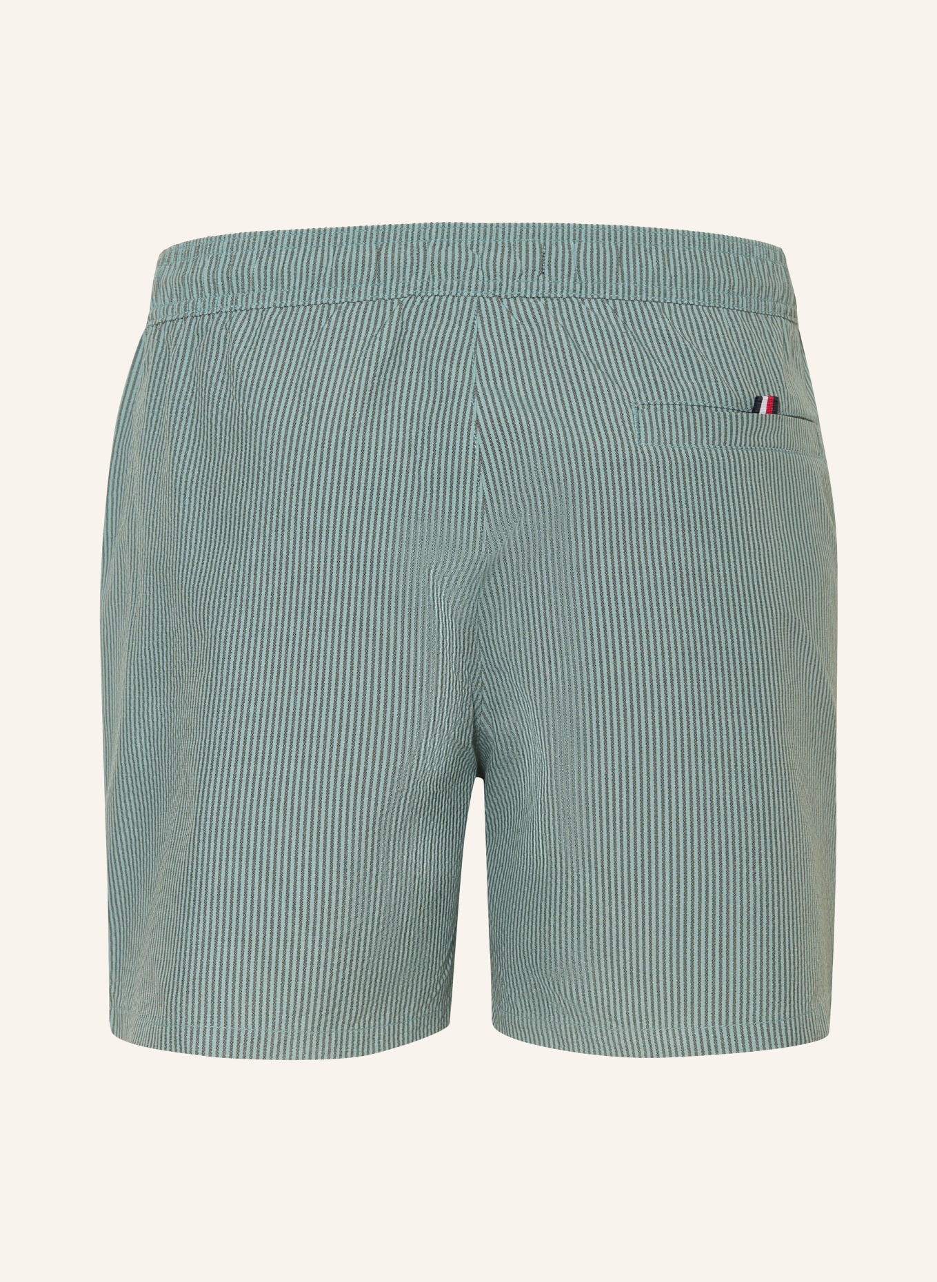 TOMMY HILFIGER short de bain: VERT / BLANC