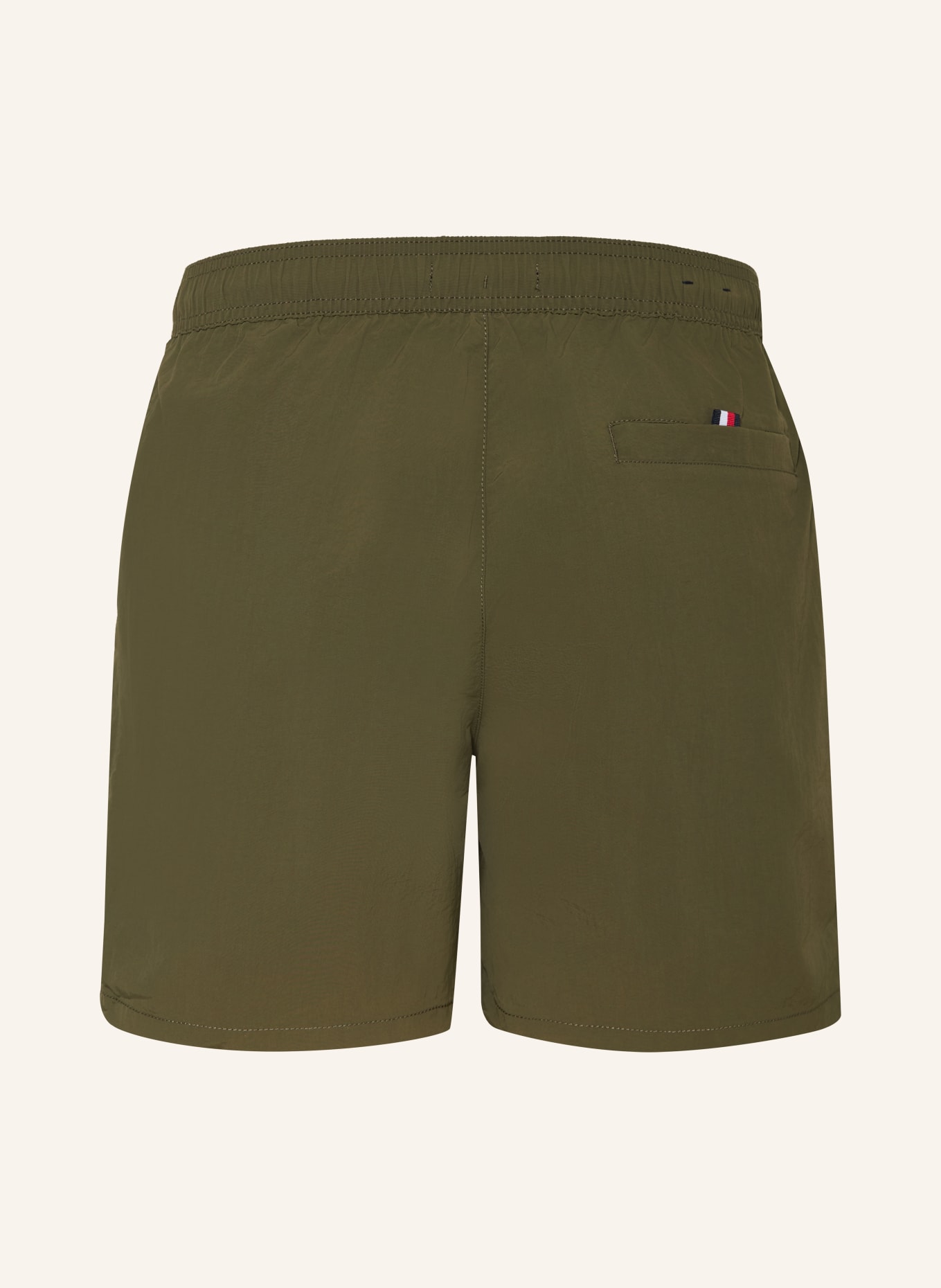 TOMMY HILFIGER short de bain: KAKI / BLANC