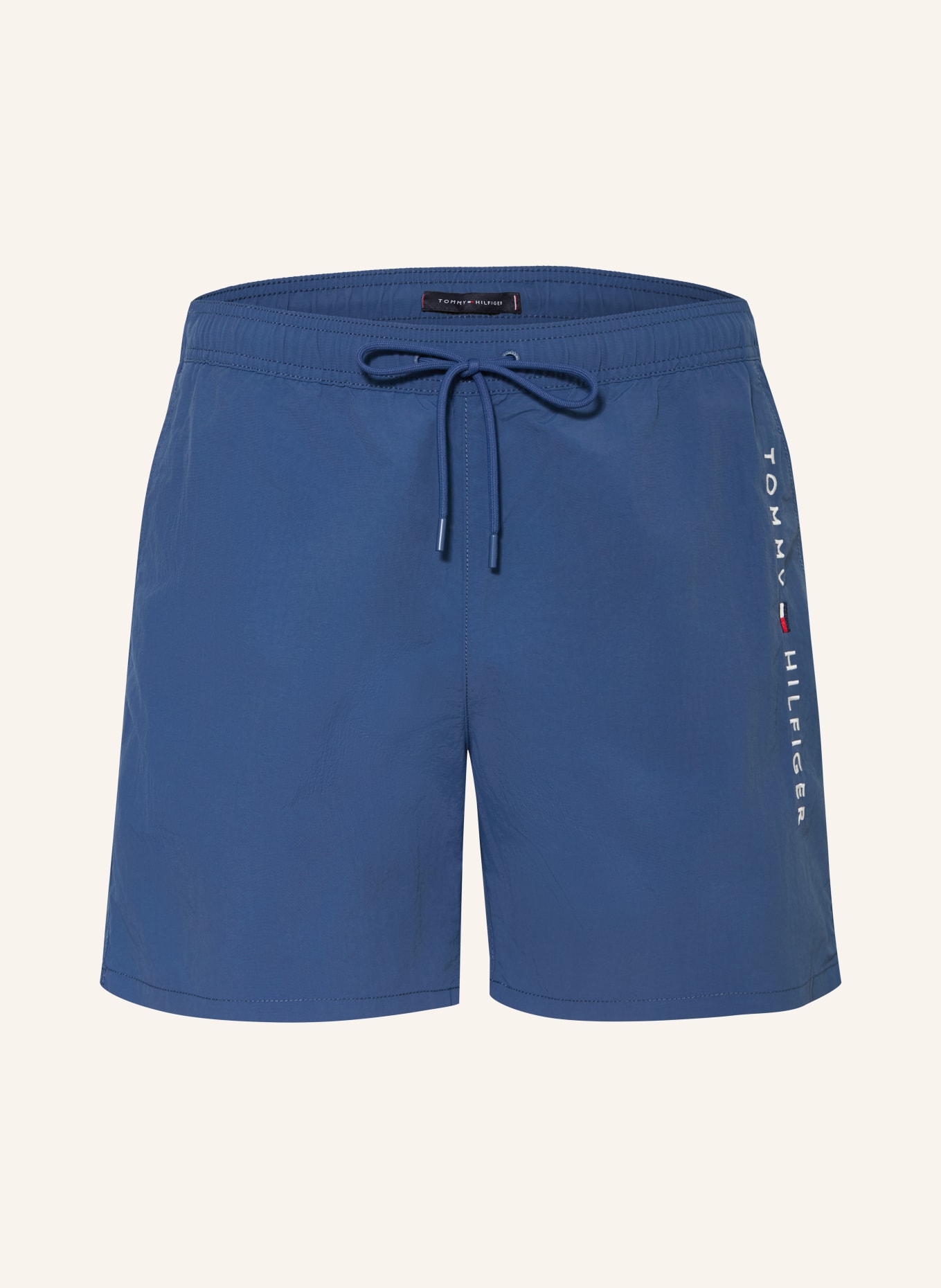 TOMMY HILFIGER short de bain: BLEU GRIS / BLANC