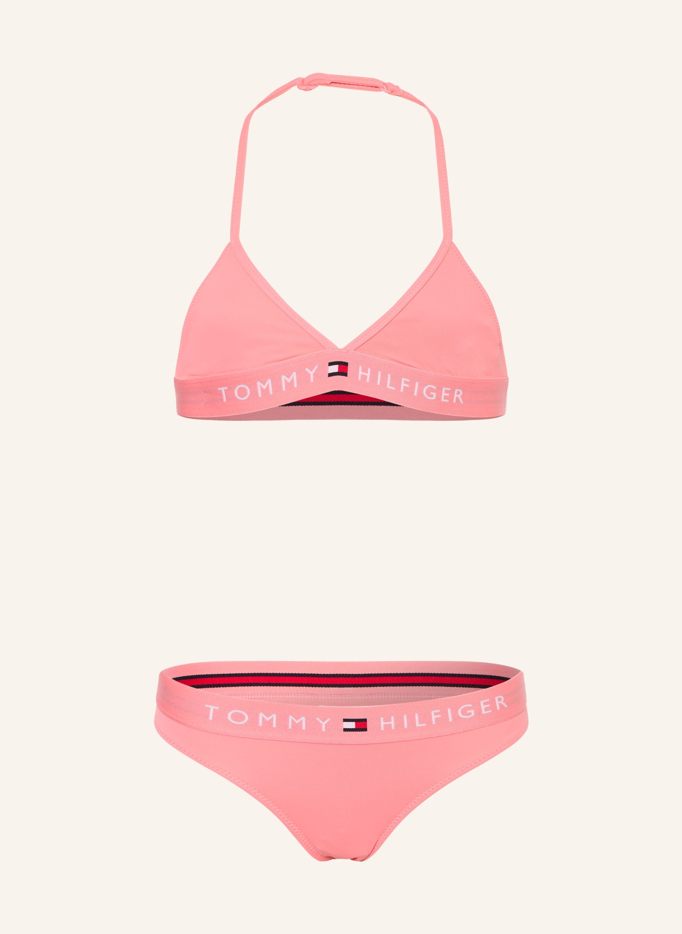 TOMMY HILFIGER Triangel-Bikini: HELLROT