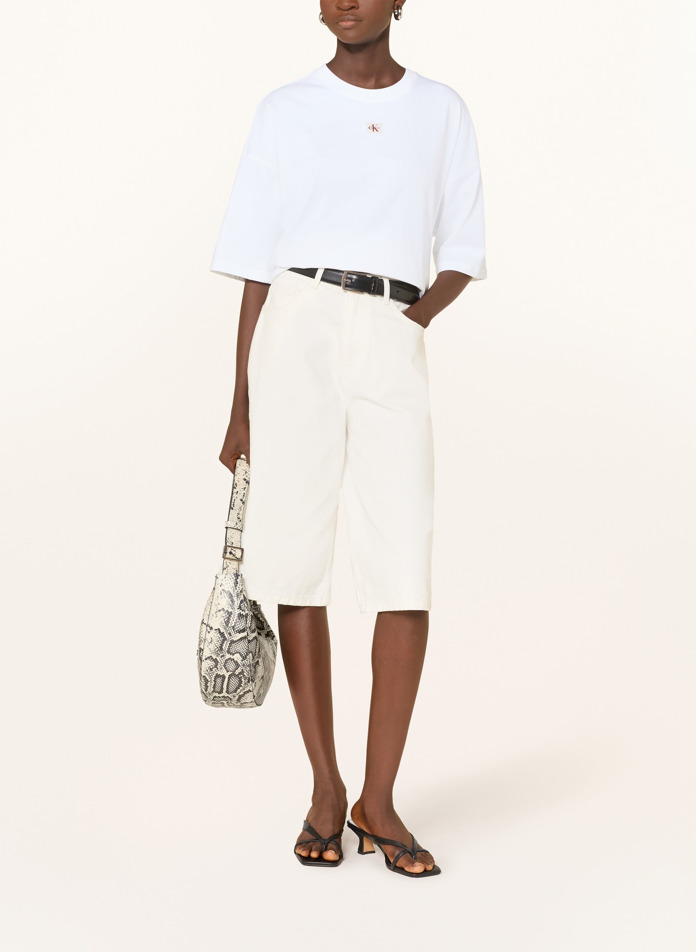 Calvin Klein Jeans Oversized-Shirt: WEISS