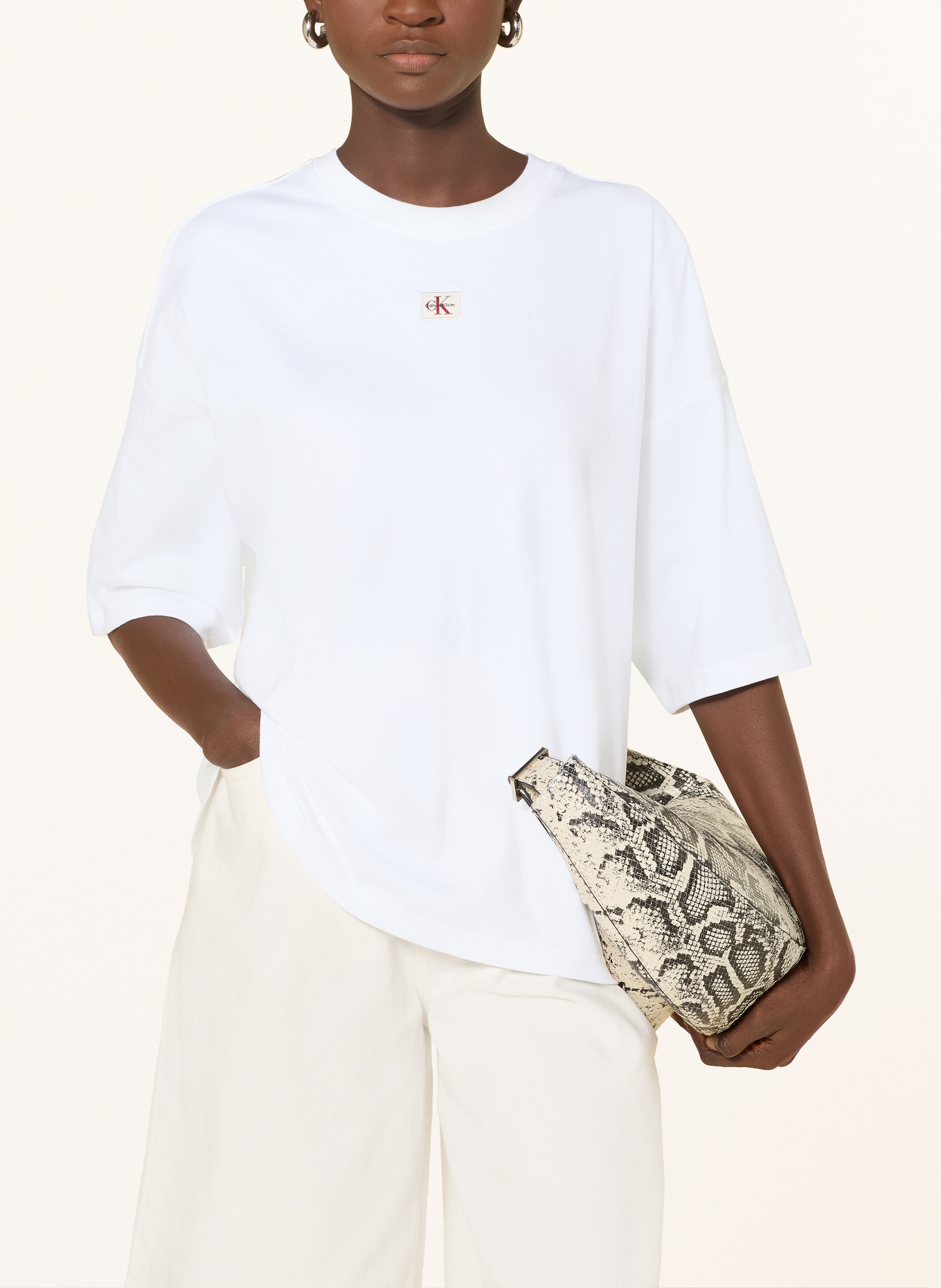 Calvin Klein Jeans Oversized-Shirt: WEISS