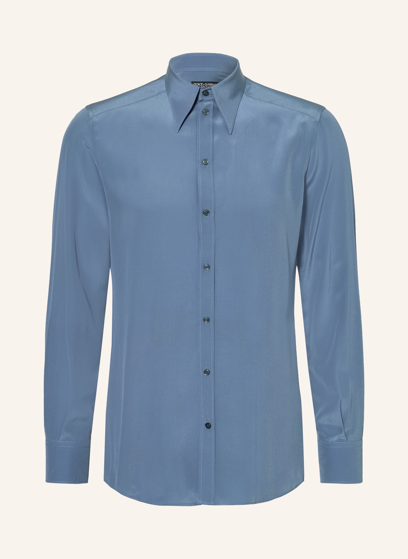 DOLCE & GABBANA Seidenhemd Slim Fit: BLAU