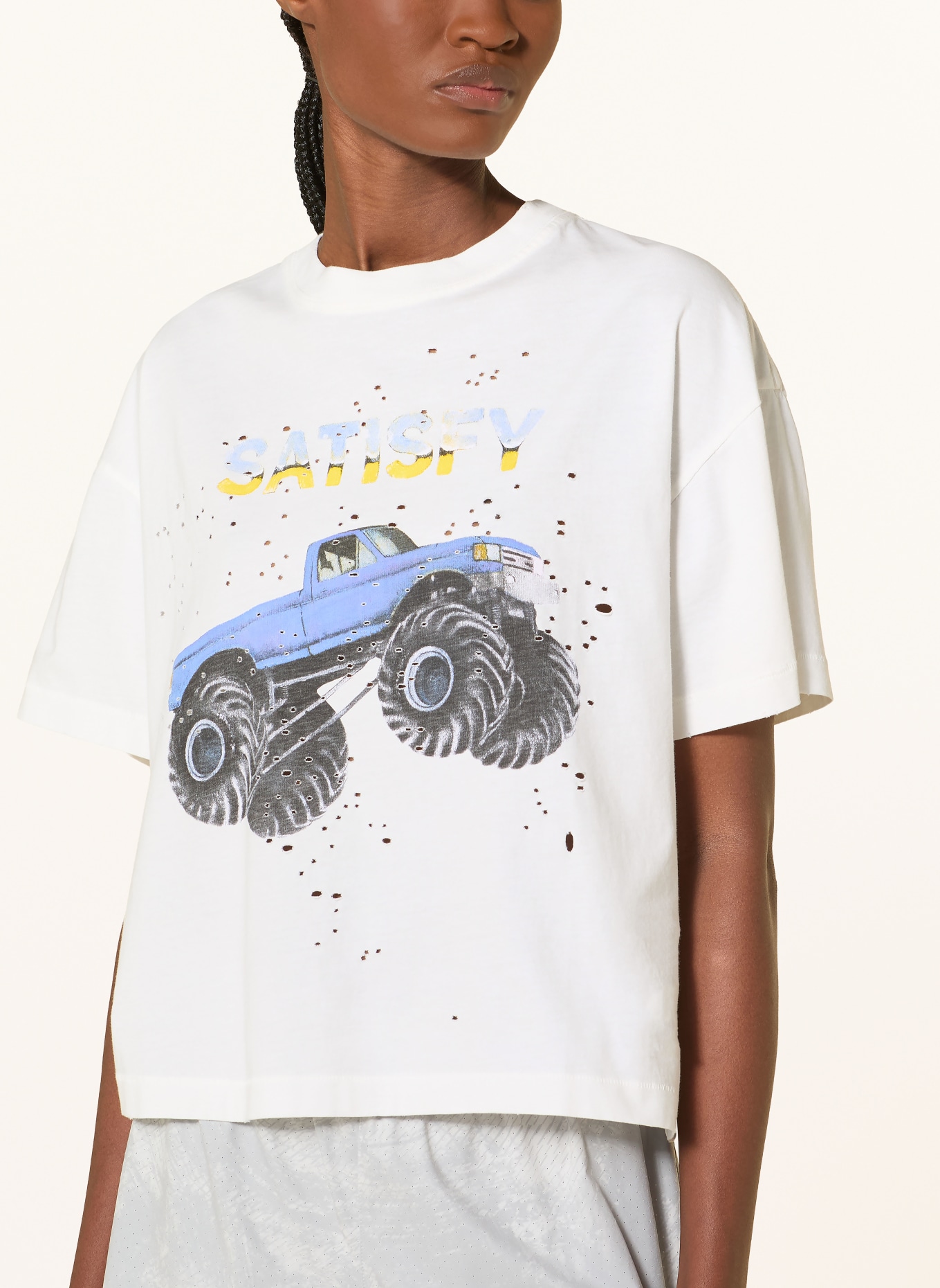 SATISFY MOTHTECH™ running shirt: WHITE