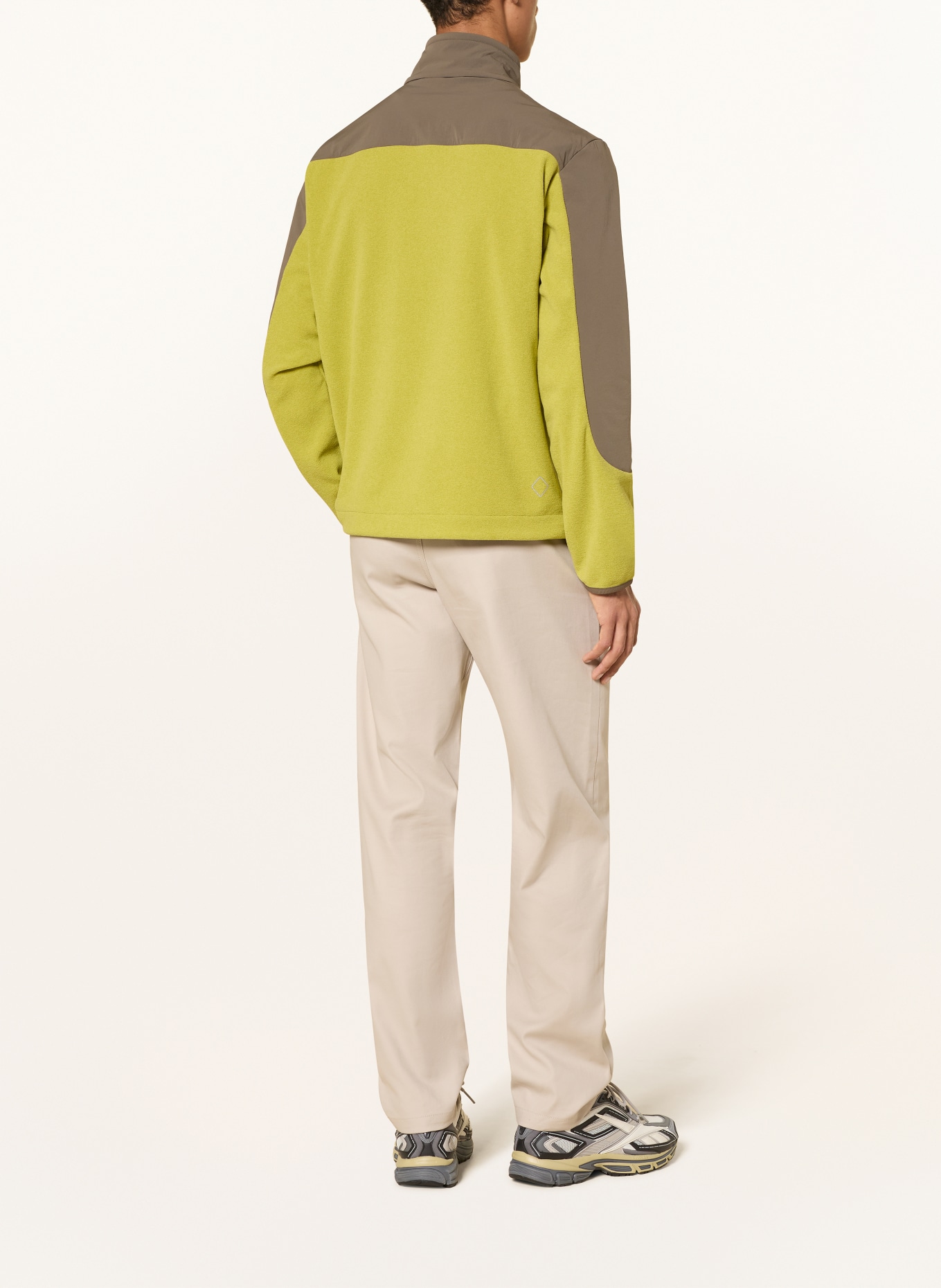PAS NORMAL STUDIOS Hybrid fleece jacket: KHAKI / LIGHT GREEN