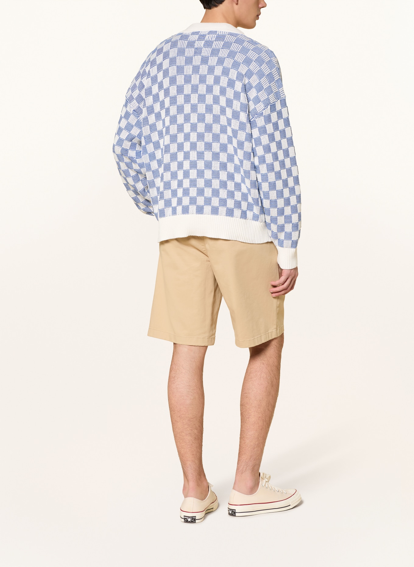 TOMMY JEANS Cardigan: BLUE / WHITE