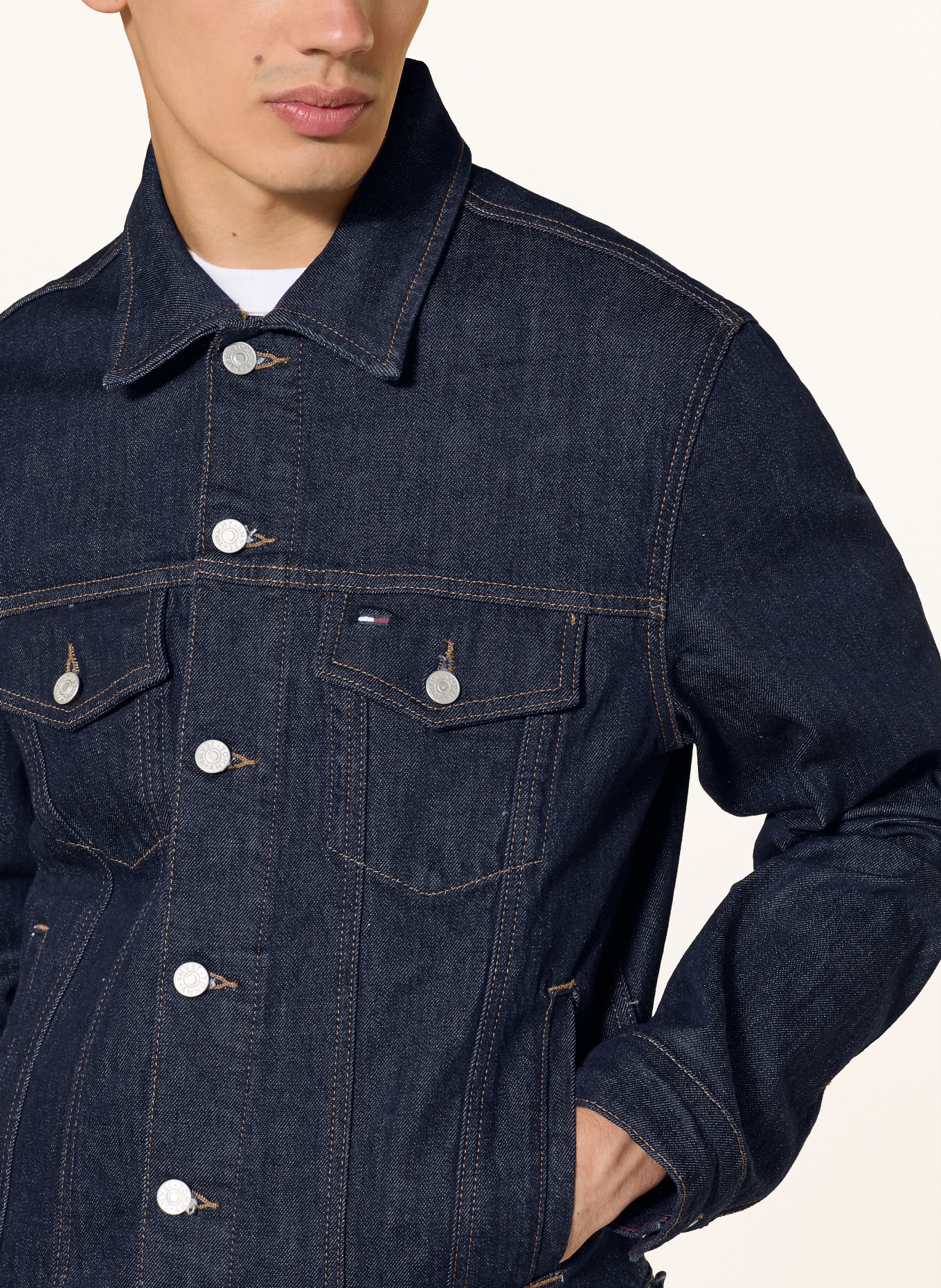 TOMMY JEANS RYAN denim jacket: 1BK Denim Dark