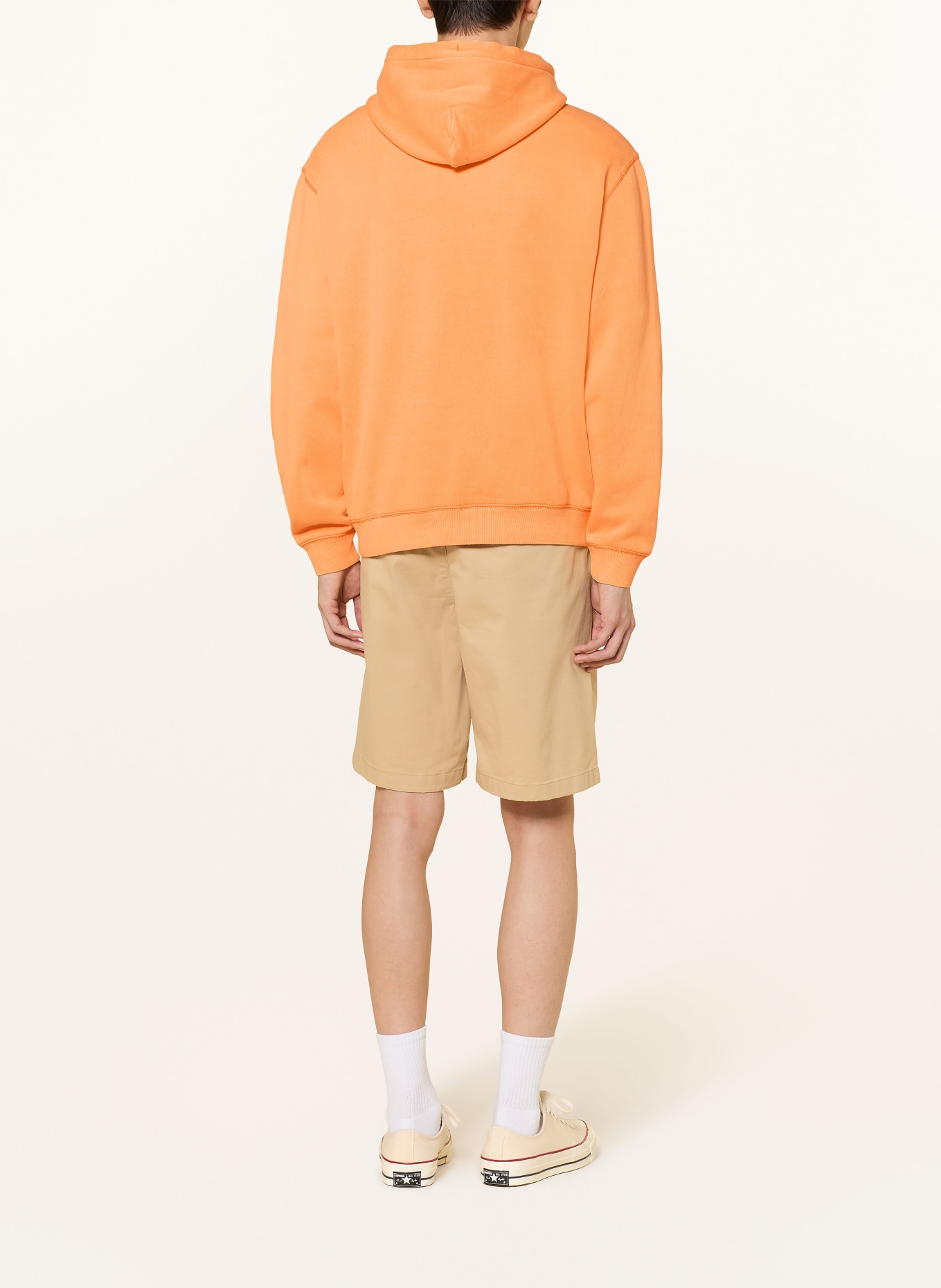 TOMMY JEANS Hoodie: NEONORANGE / WEISS