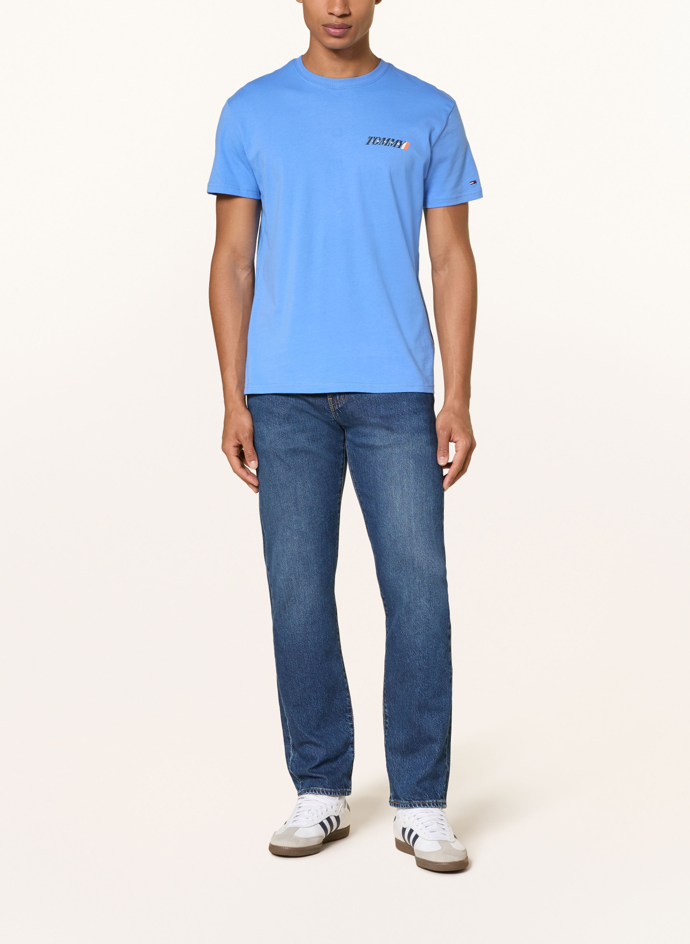 TOMMY JEANS Tričko VINTAGE LA: TMAVĚ MODRÁ
