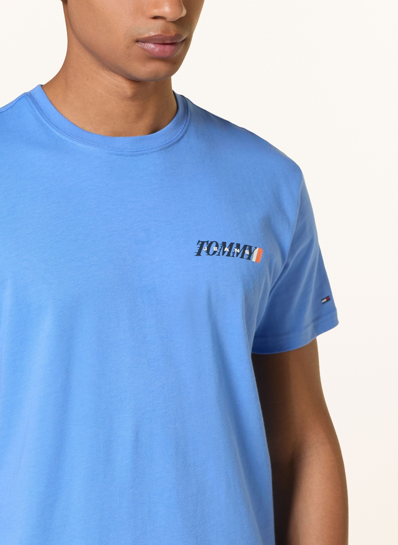 TOMMY JEANS Tričko VINTAGE LA: TMAVĚ MODRÁ