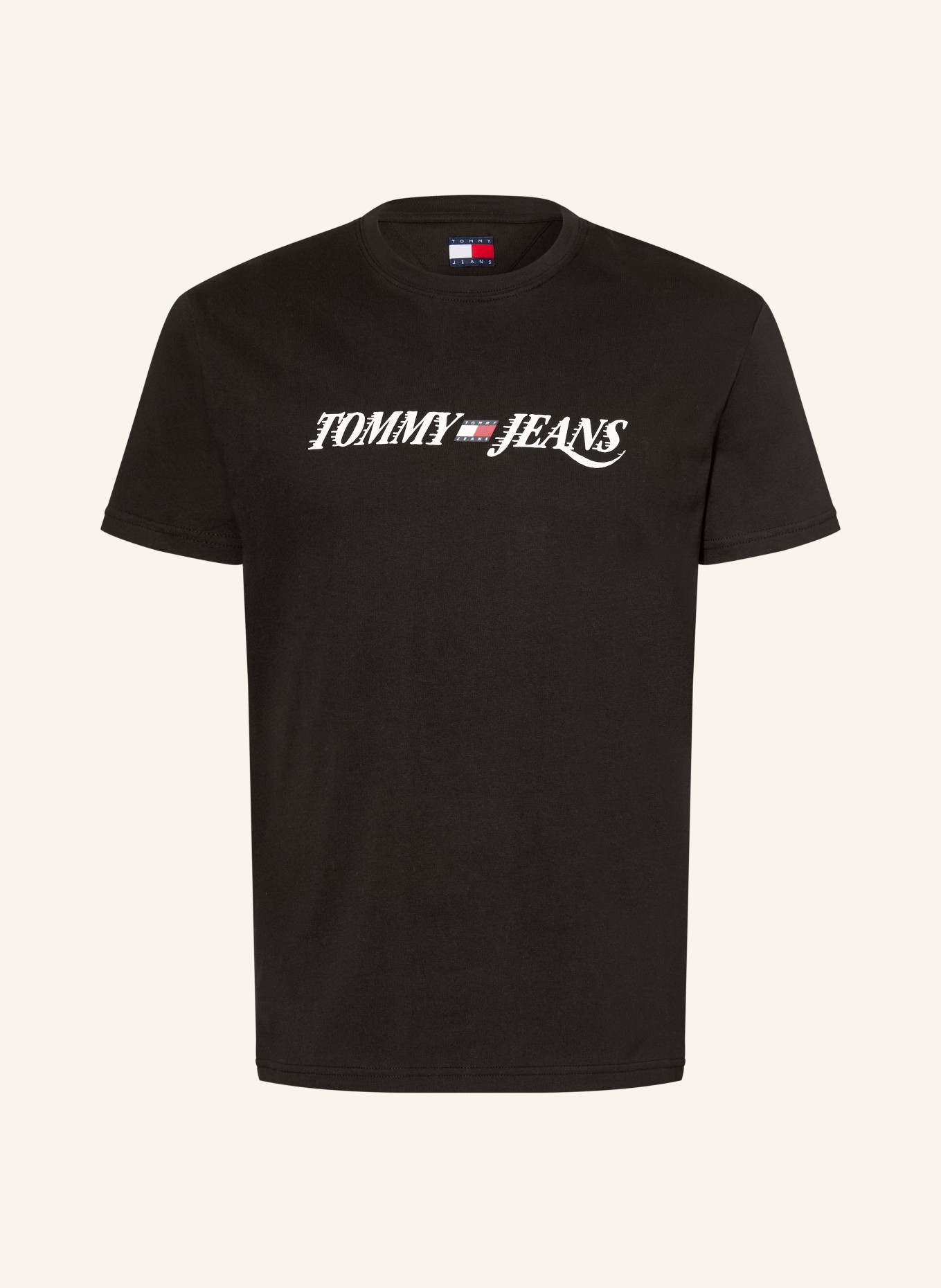 TOMMY JEANS T-Shirt: SCHWARZ / WEISS