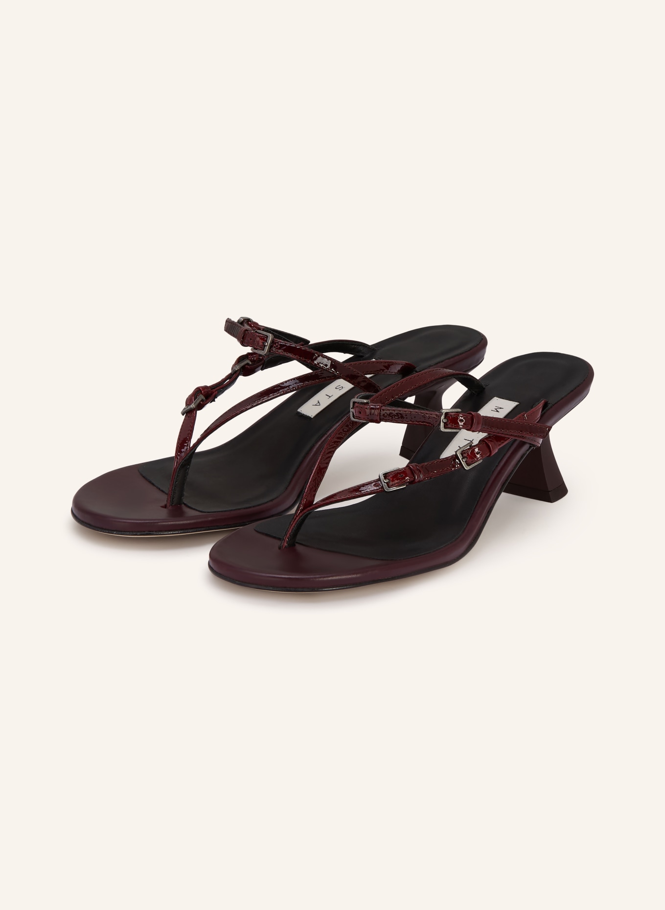 MIISTA ABISAI toe separators: DARK RED