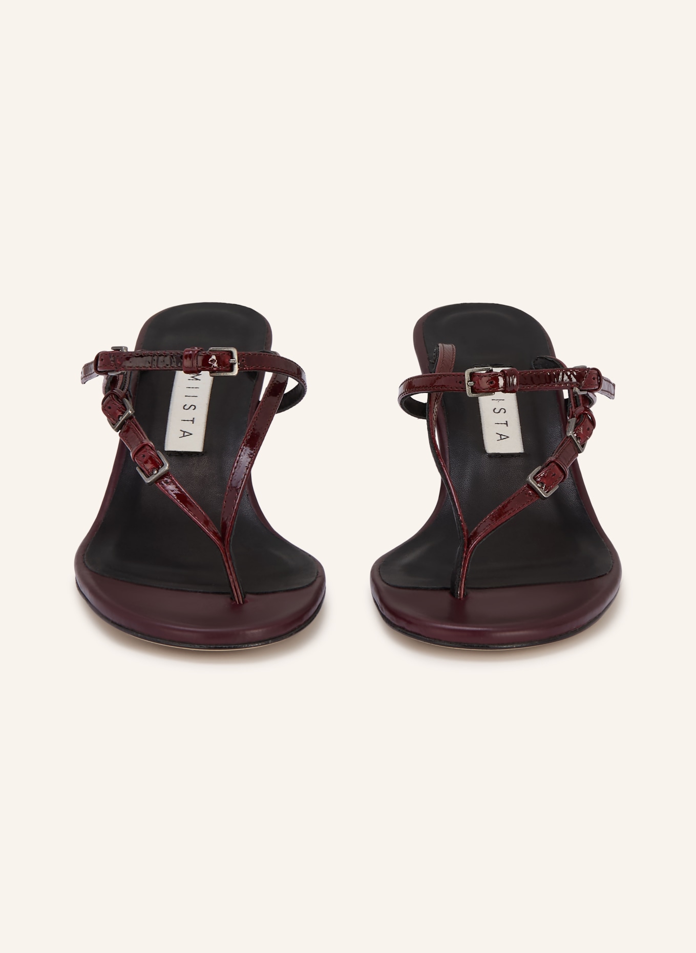 MIISTA ABISAI toe separators: DARK RED