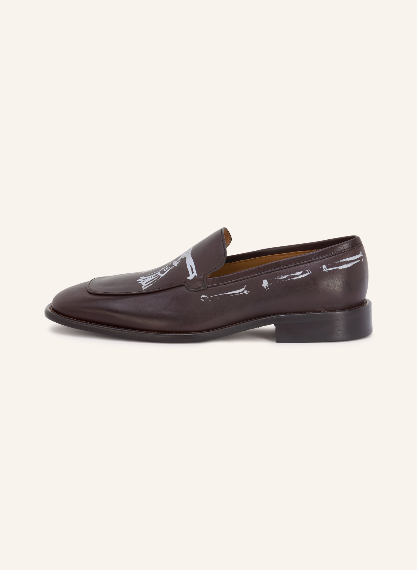 Acne Studios Loafer: DUNKELBRAUN / WEISS