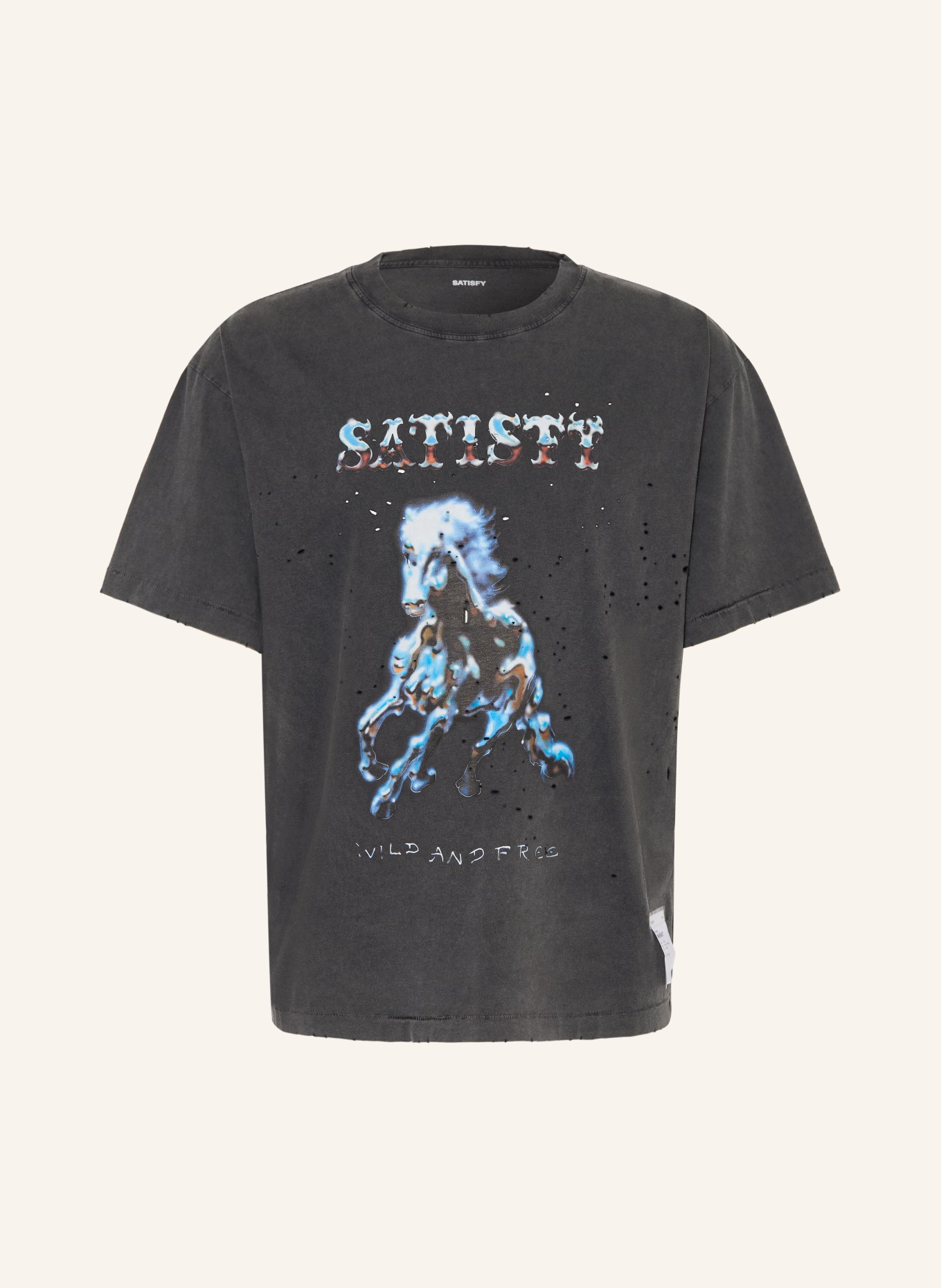 SATISFY Hardloopshirt MOTHTECH: ZWART