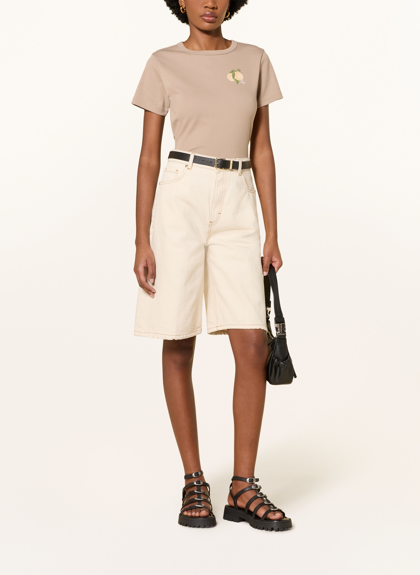 HUGO Koszulka DELORIS: CAMELOWY