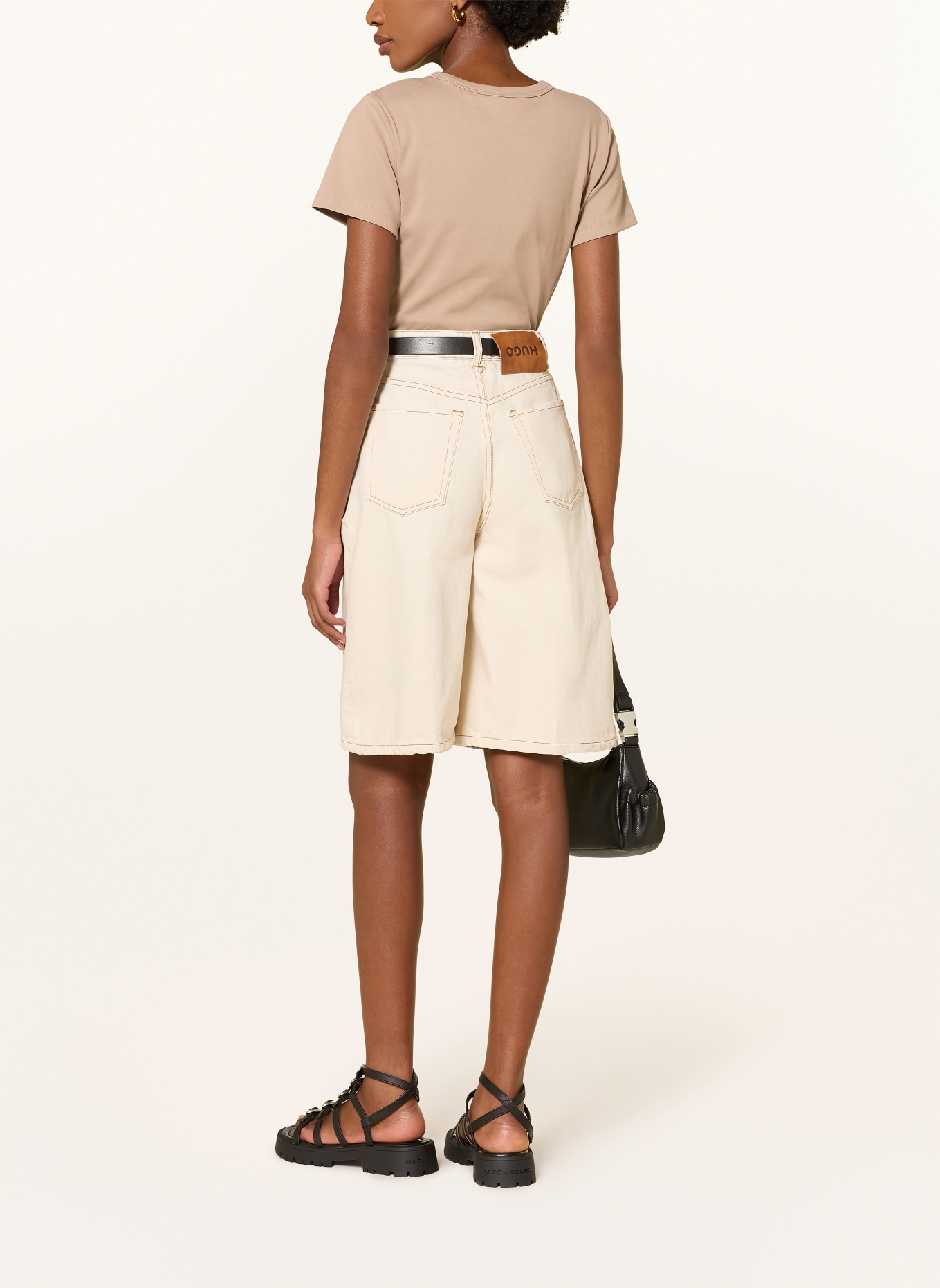 HUGO Koszulka DELORIS: CAMELOWY