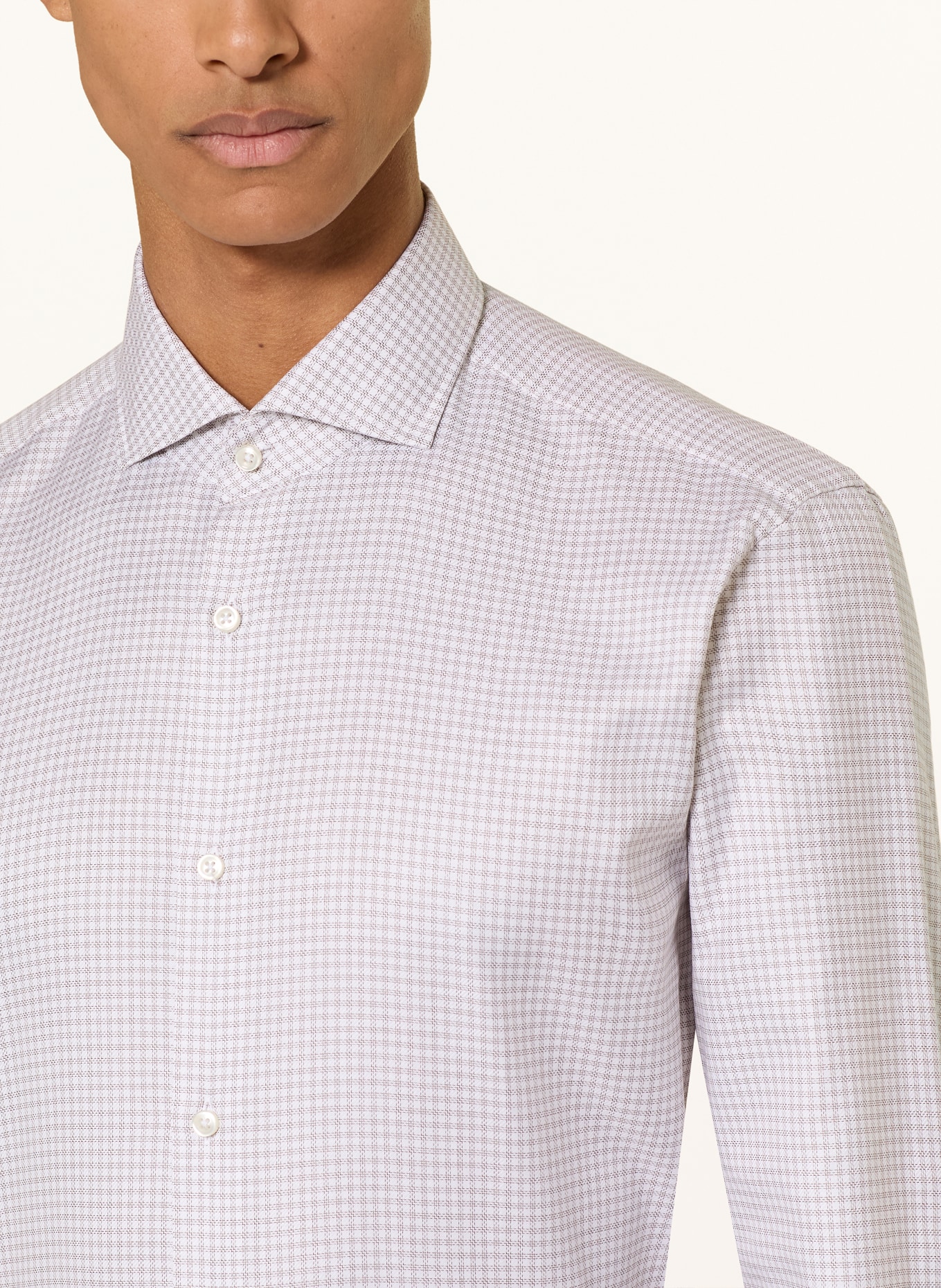 BOSS Overhemd JOE Regular Fit: BRUIN / WIT