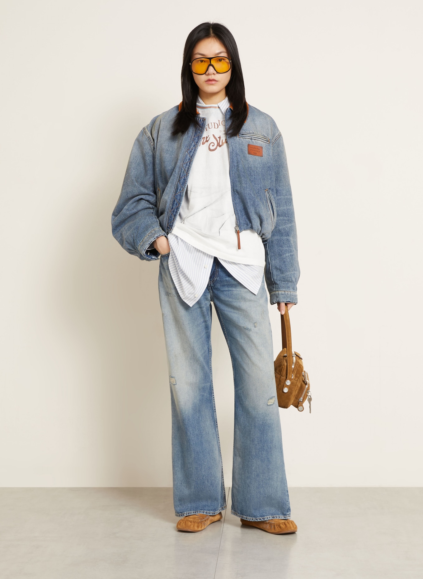 Acne Studios Ripped jeans: 863 MID BLUE