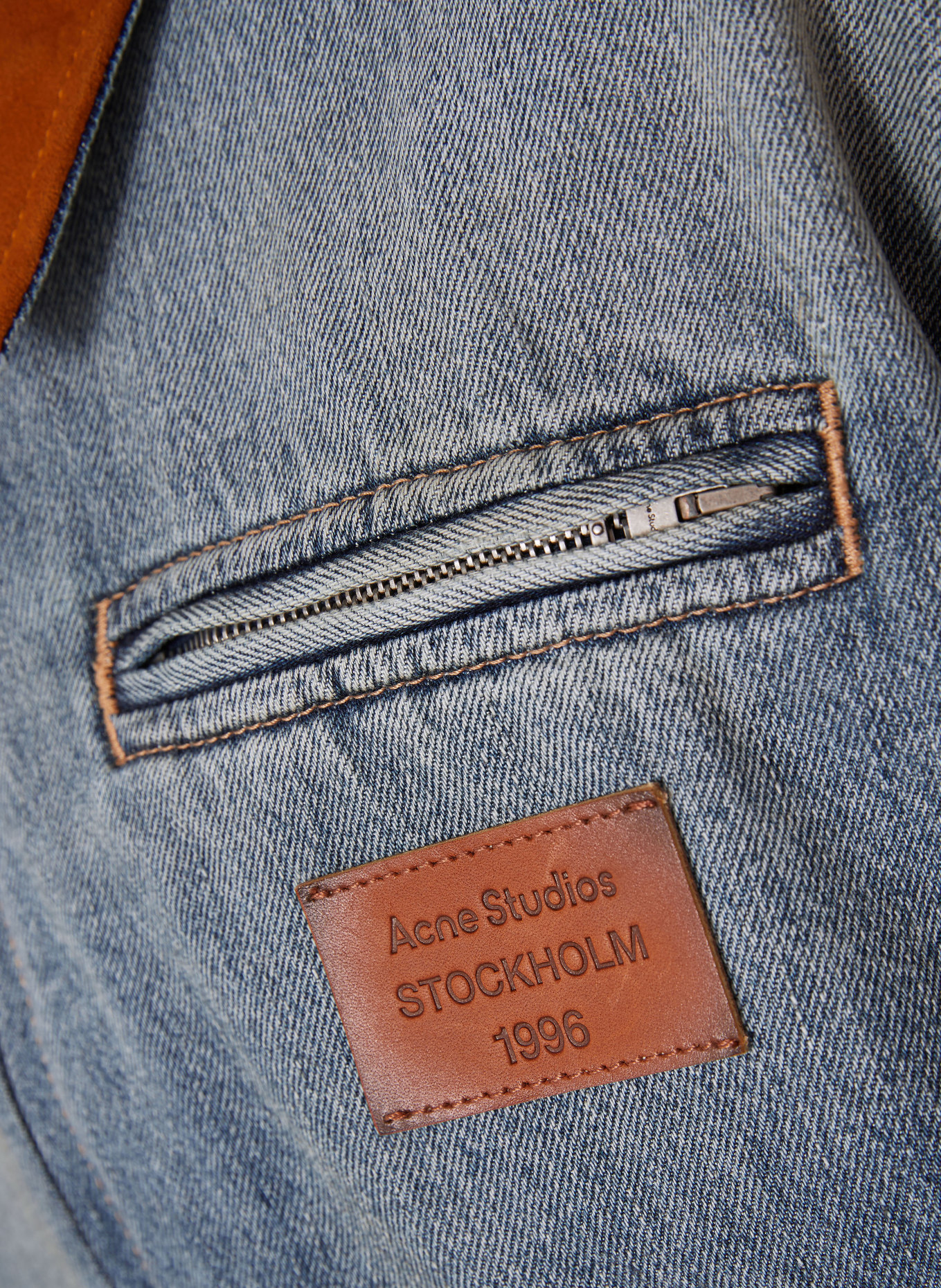 Acne Studios denim jacket: AUZ MID BLUE