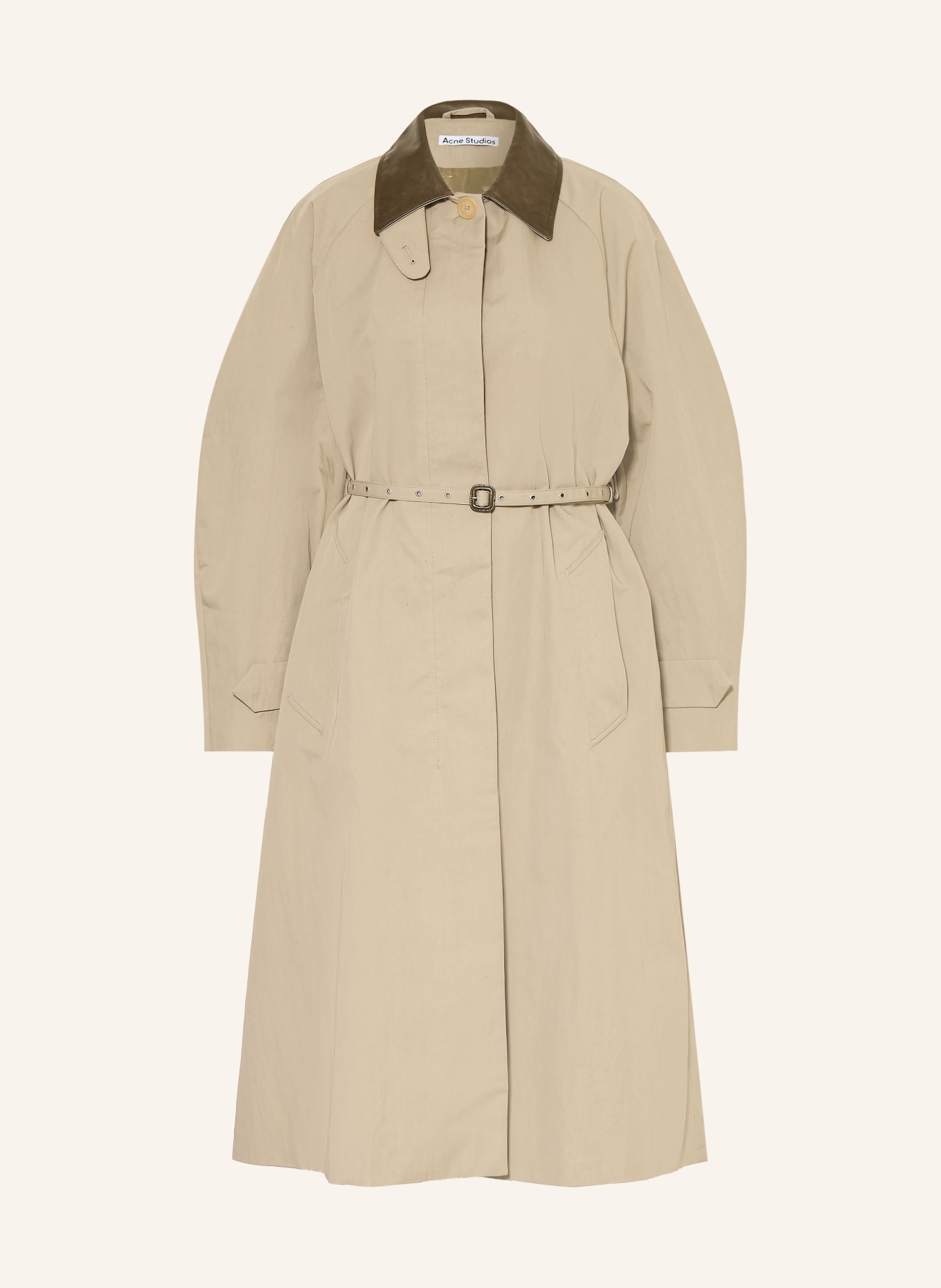 Acne Studios trenchcoat: GRIJS / KAKI