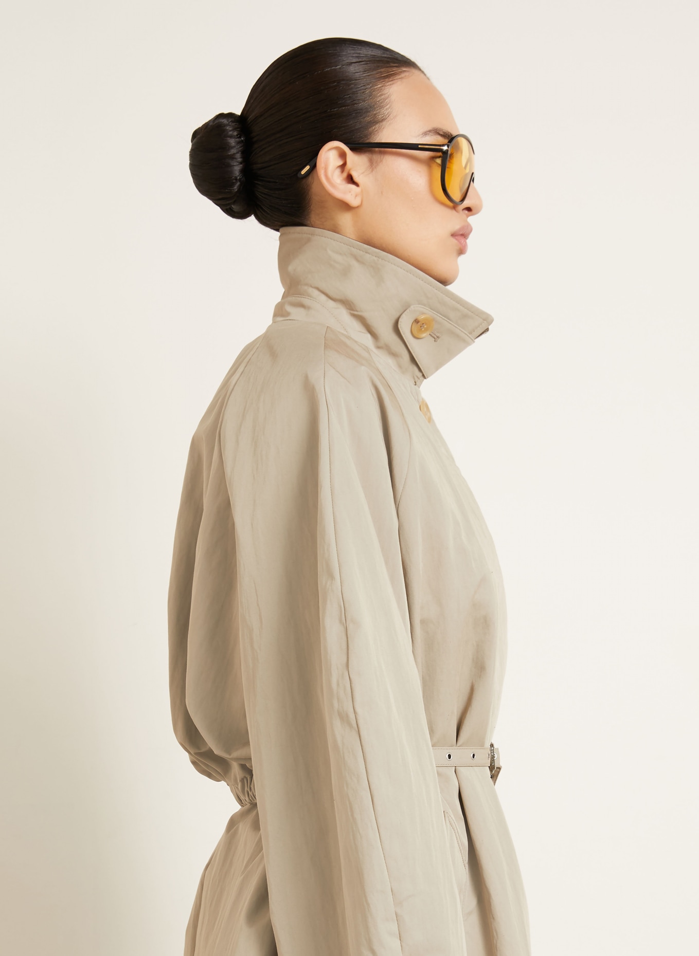Acne Studios trenchcoat: GRIJS / KAKI