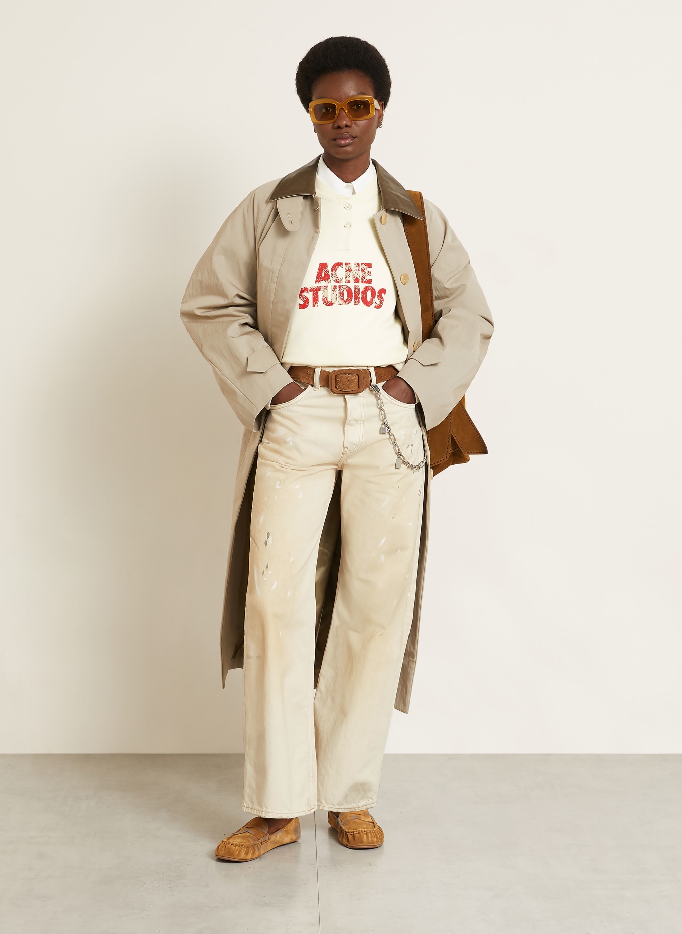 Acne Studios sweatshirt: CRÈME / ROOD