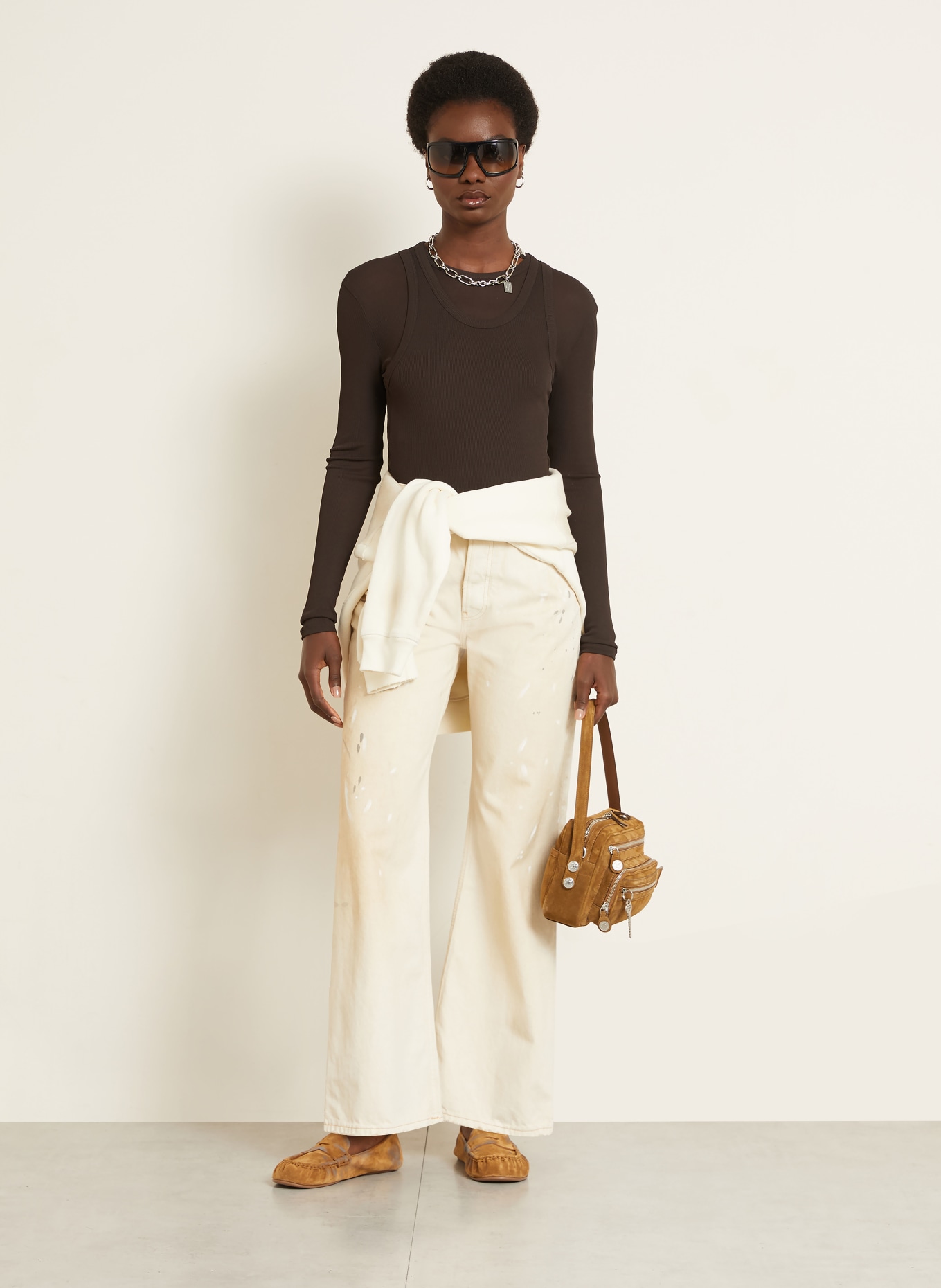 Acne Studios Longsleeve: DUNKELBRAUN