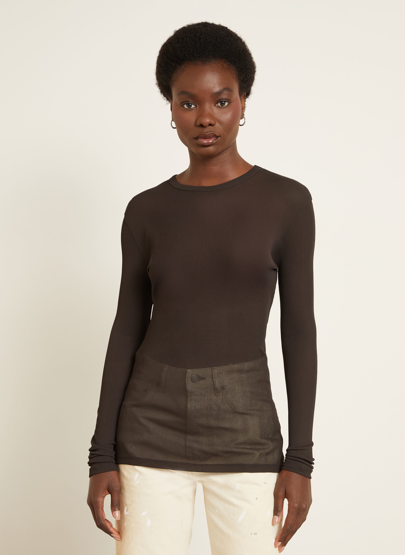 Acne Studios Longsleeve: DUNKELBRAUN