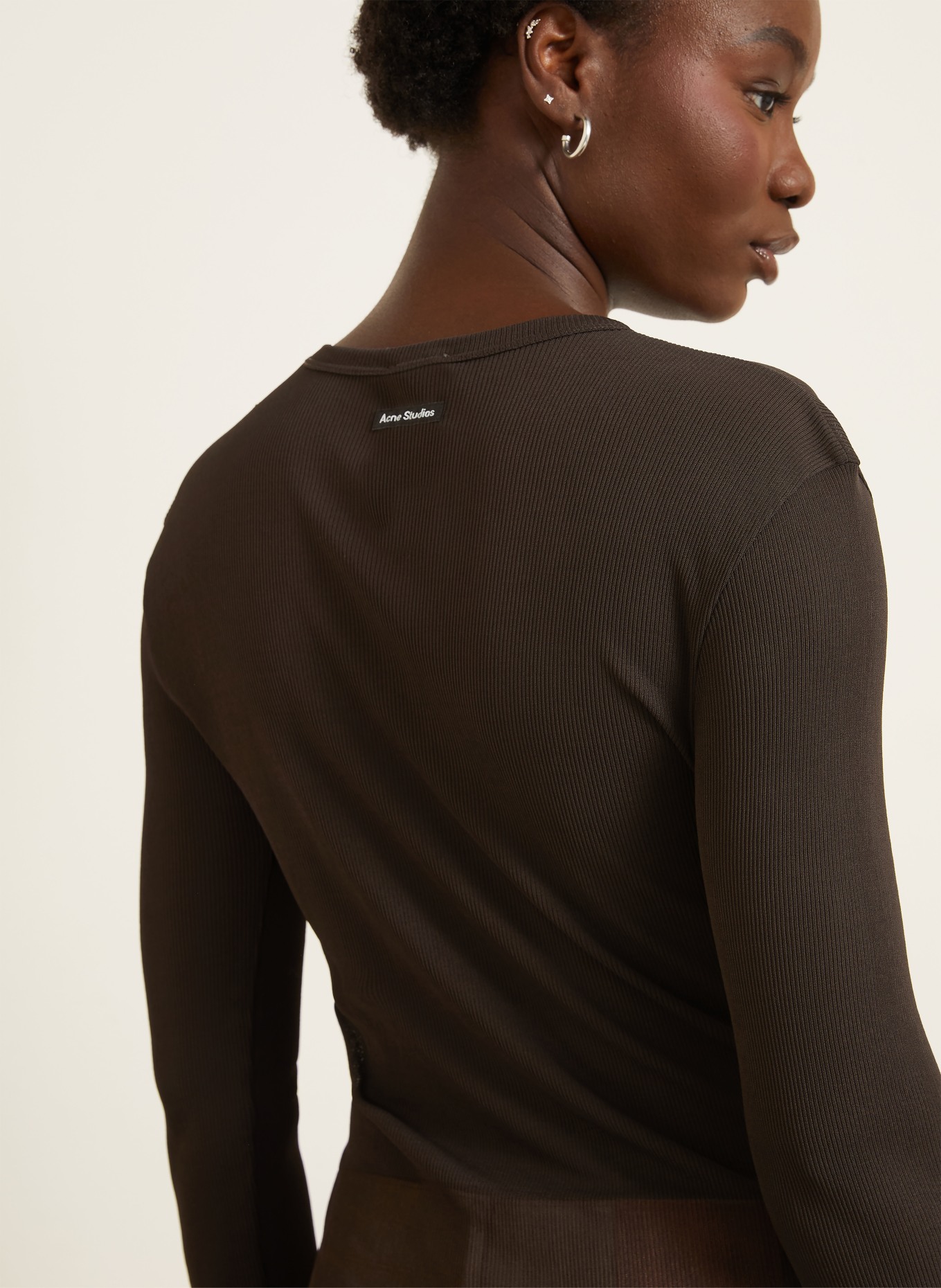 Acne Studios Longsleeve: DUNKELBRAUN