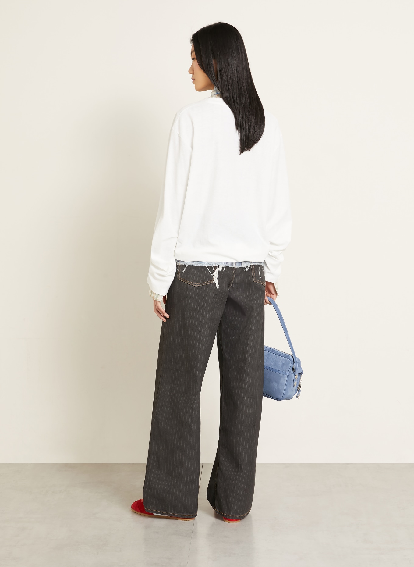 Acne Studios Wide-leg jeans: AIL BLUE/BLACK