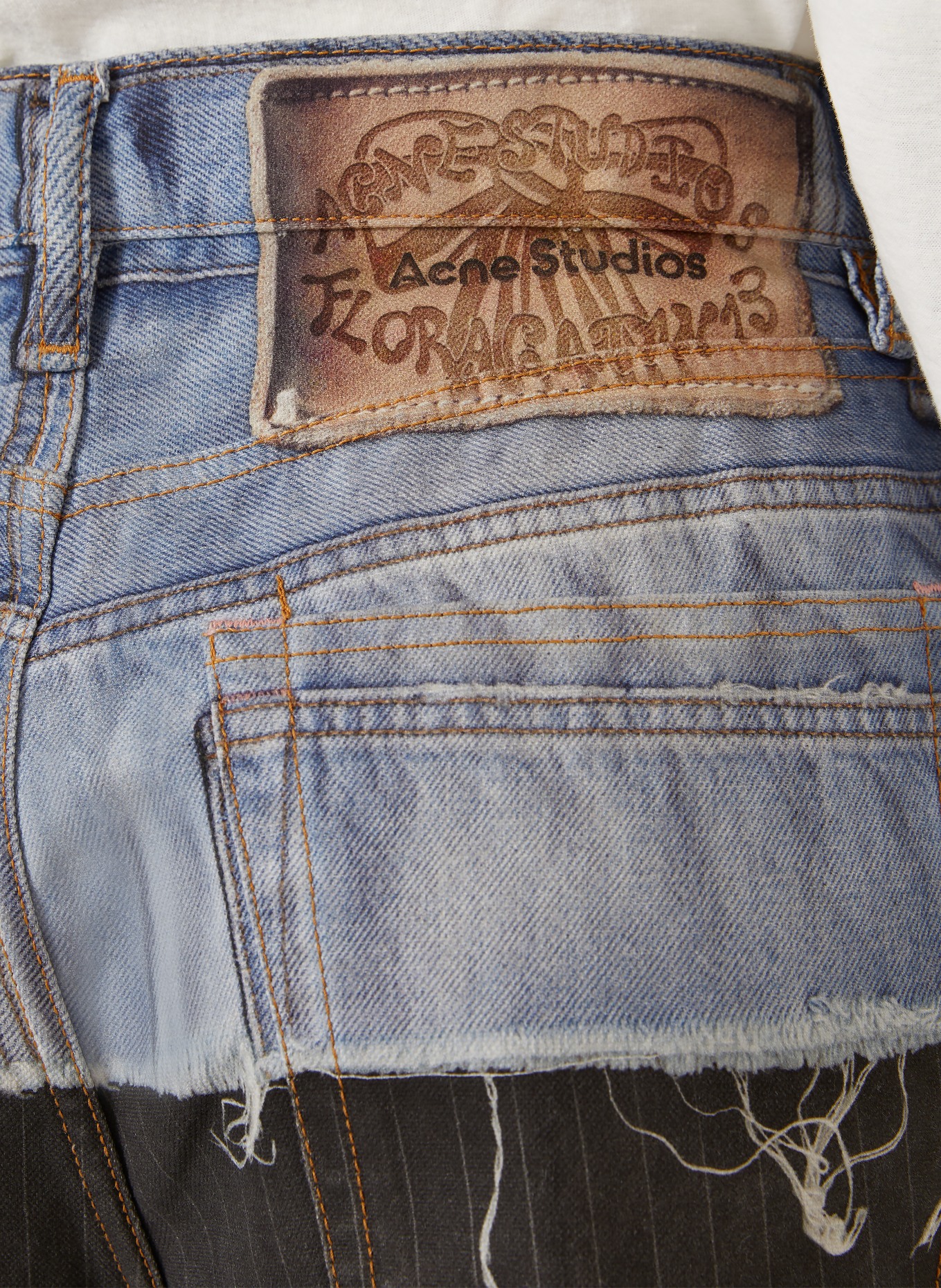 Acne Studios Wide-leg jeans: AIL BLUE/BLACK