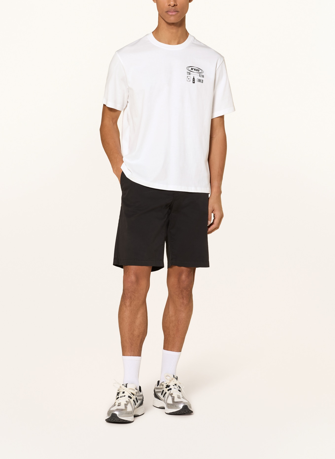 CAFÉ DU CYCLISTE T-Shirt COL SA CALOBRA: CREME / BLAU / SCHWARZ