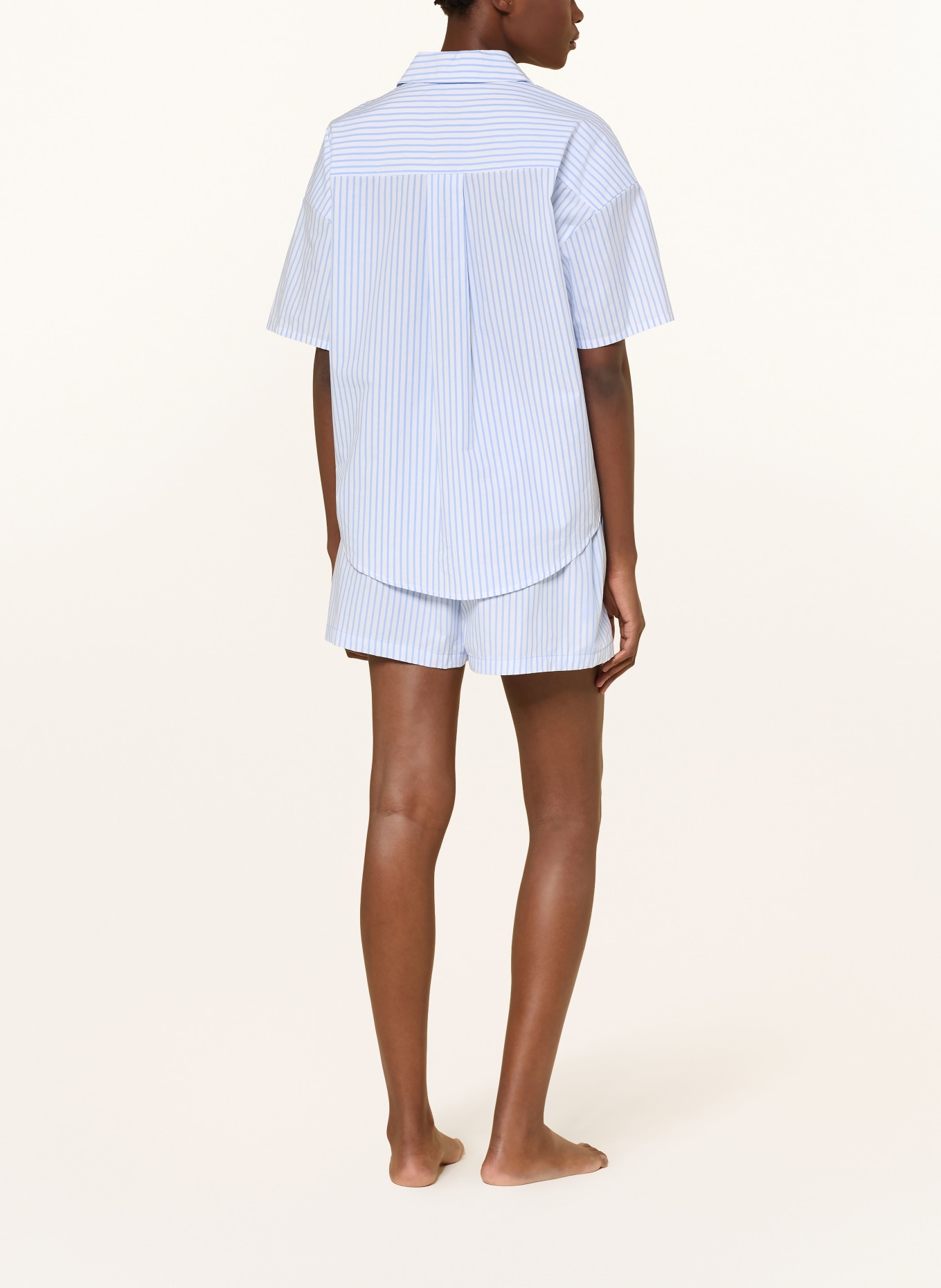 Calvin Klein sleep shorts: LIGHT BLUE / WHITE