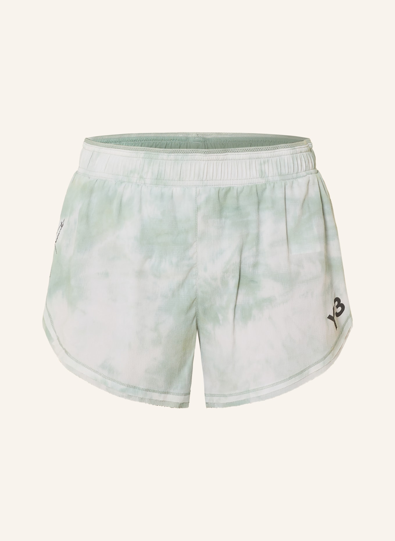 Y-3 2-in-1-hardloopbroek: LICHTGROEN / WIT