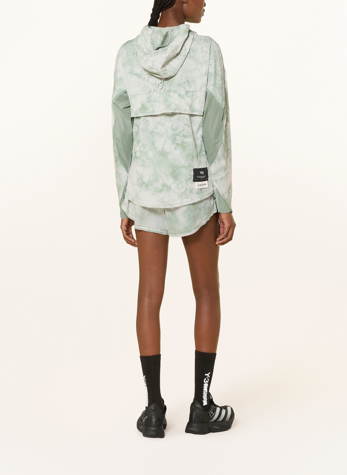 Y-3 Laufjacke: HELLGRÜN / WEISS