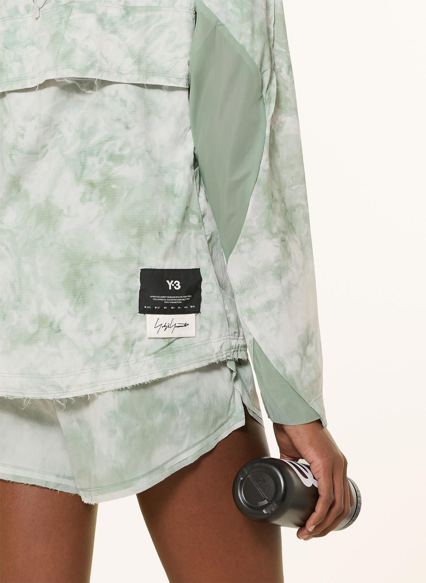 Y-3 Laufjacke: HELLGRÜN / WEISS