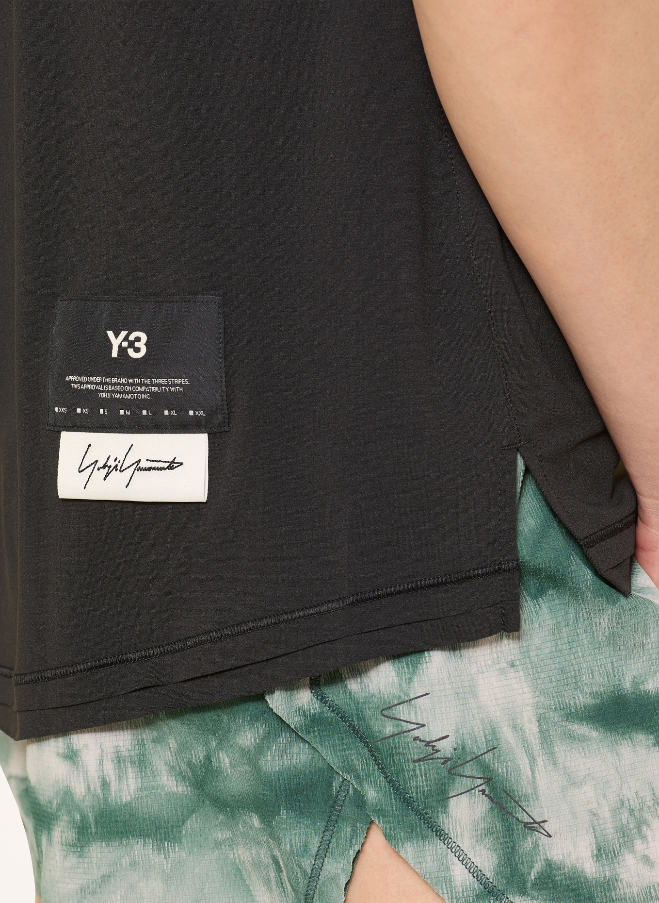 Y-3 T-shirt: ZWART