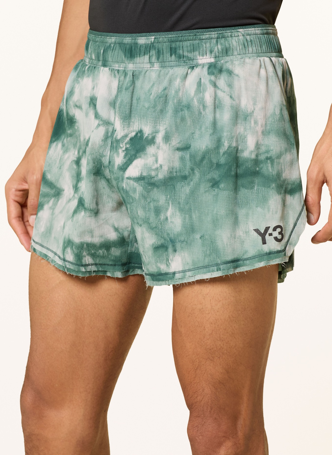 Y-3 2-in-1-hardloopbroek: GROEN / WIT